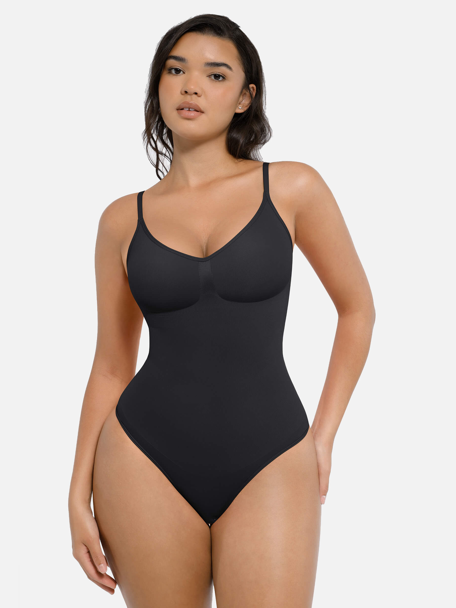 Feelingirl Tummy Control Seamless Thong Bodysuit