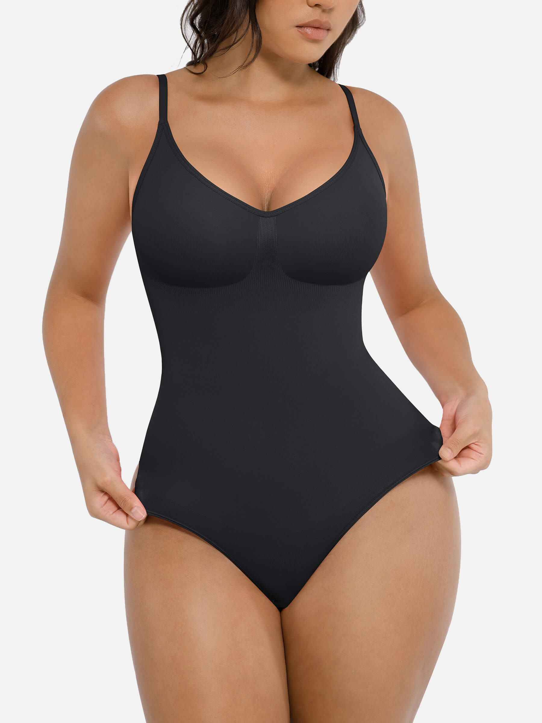 Feelingirl Tummy Control Seamless Thong Bodysuit