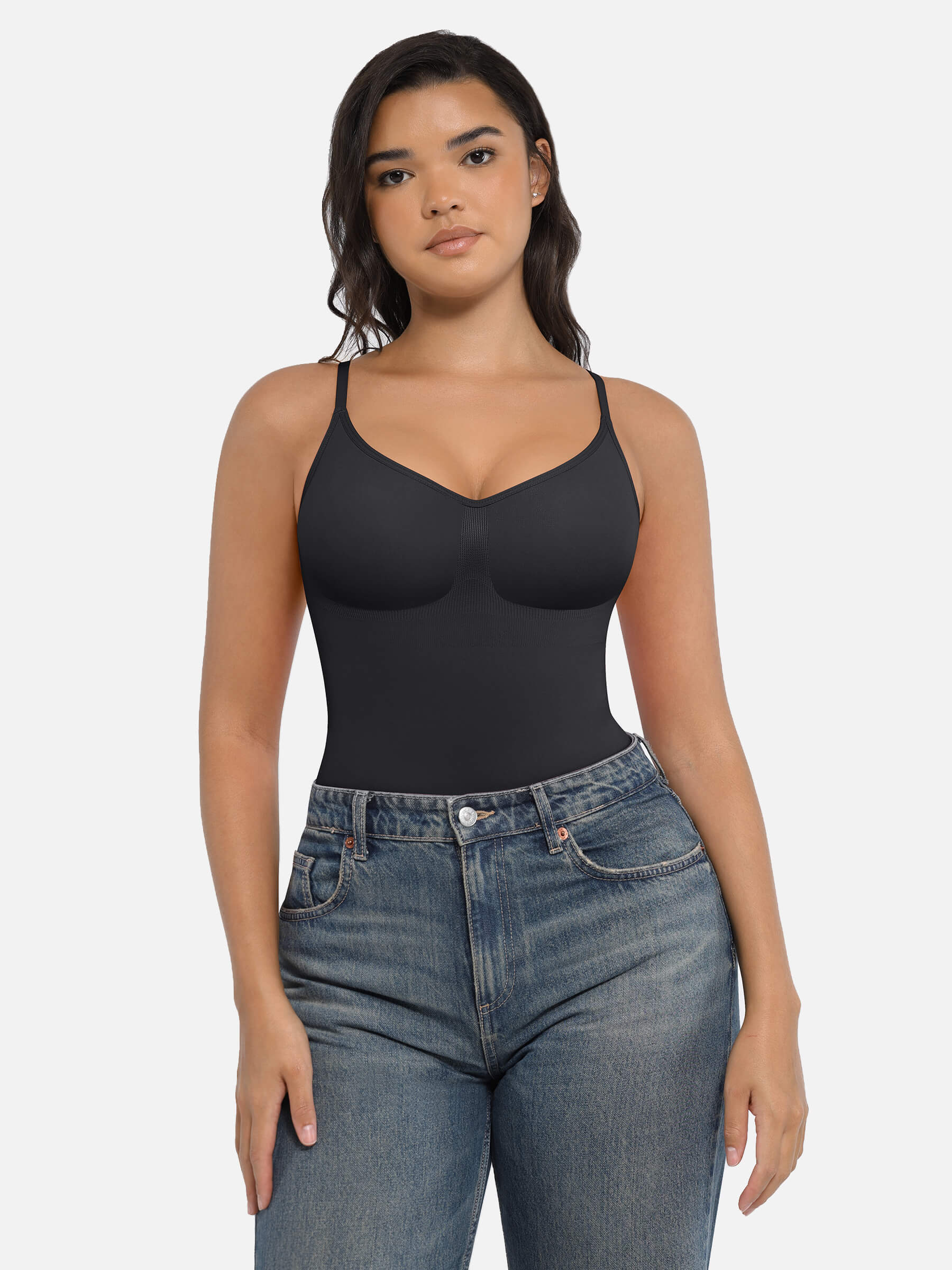 Feelingirl Tummy Control Seamless Thong Bodysuit