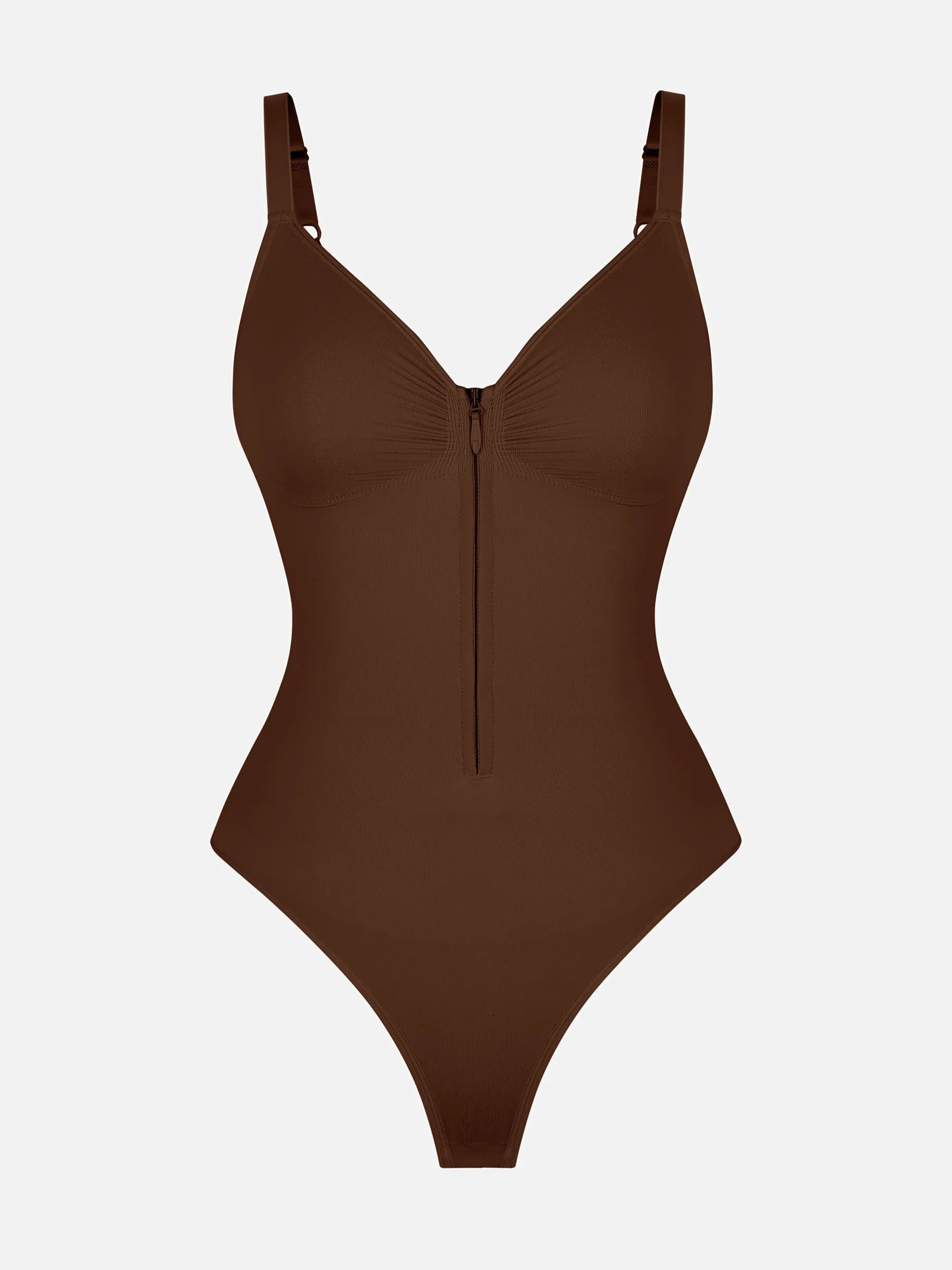 Feelingirl Tummy Control Seamless Zipper Shaping Bodysuit