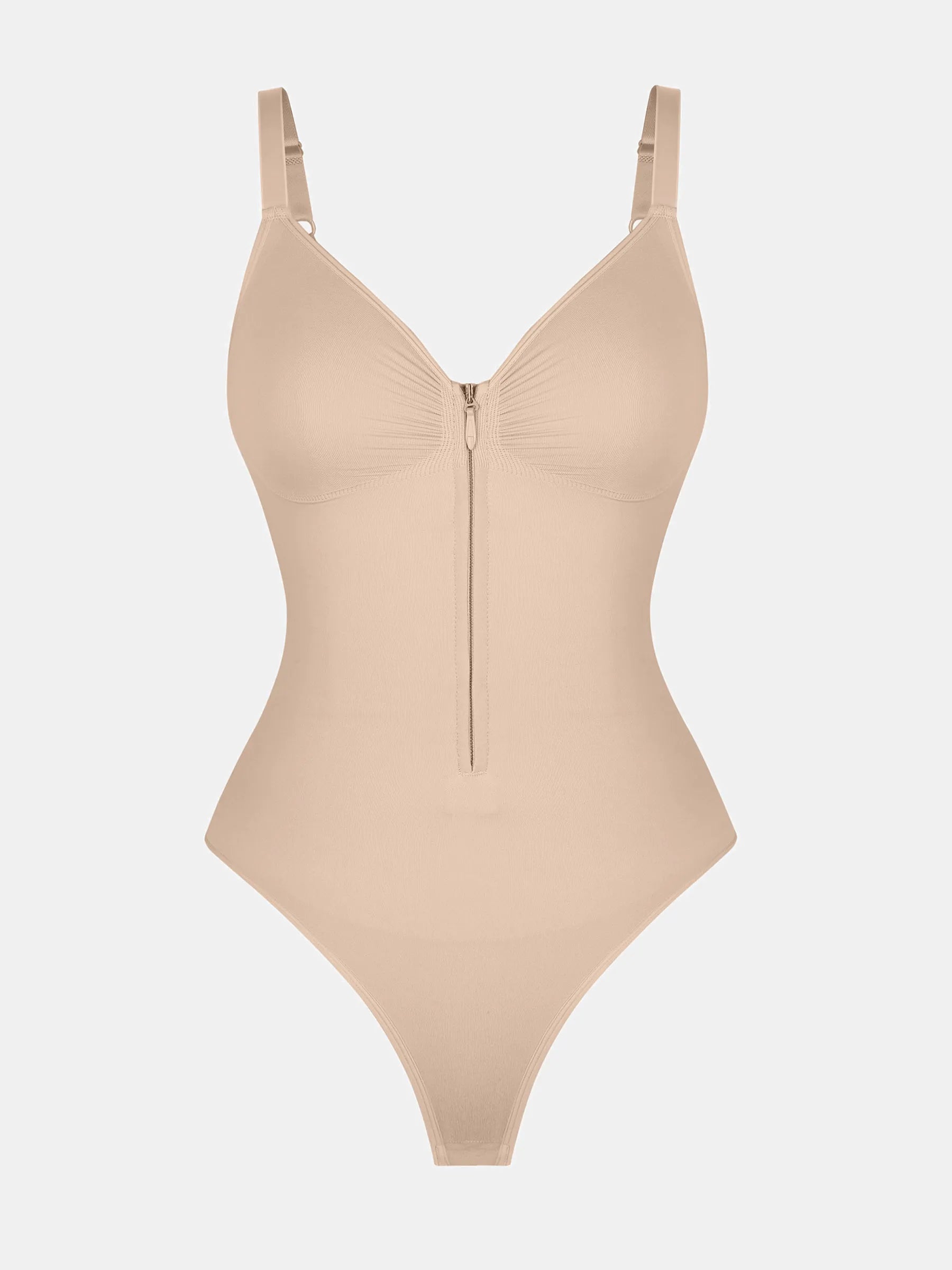 Feelingirl Tummy Control Seamless Zipper Shaping Bodysuit