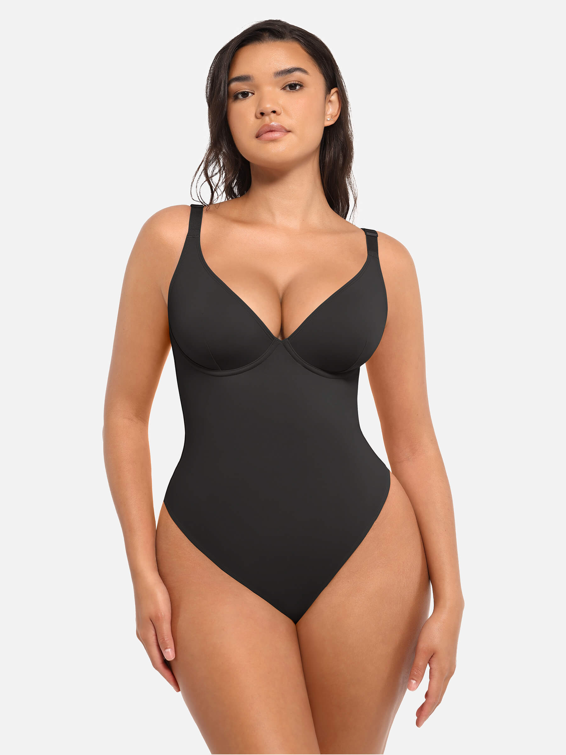 Feelingirl V Neck Tummy Control Bodysuit