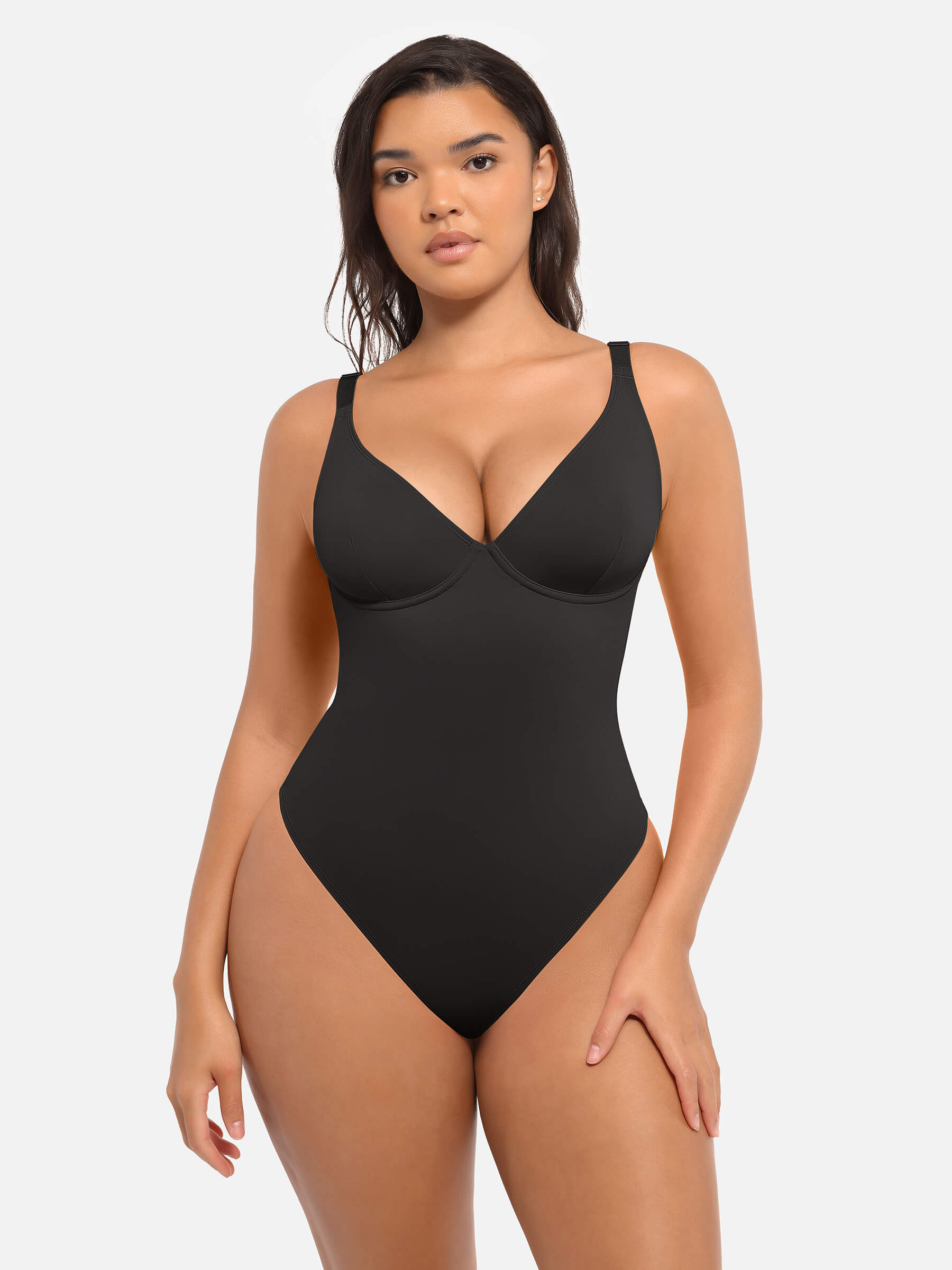 Feelingirl V Neck Tummy Control Bodysuit