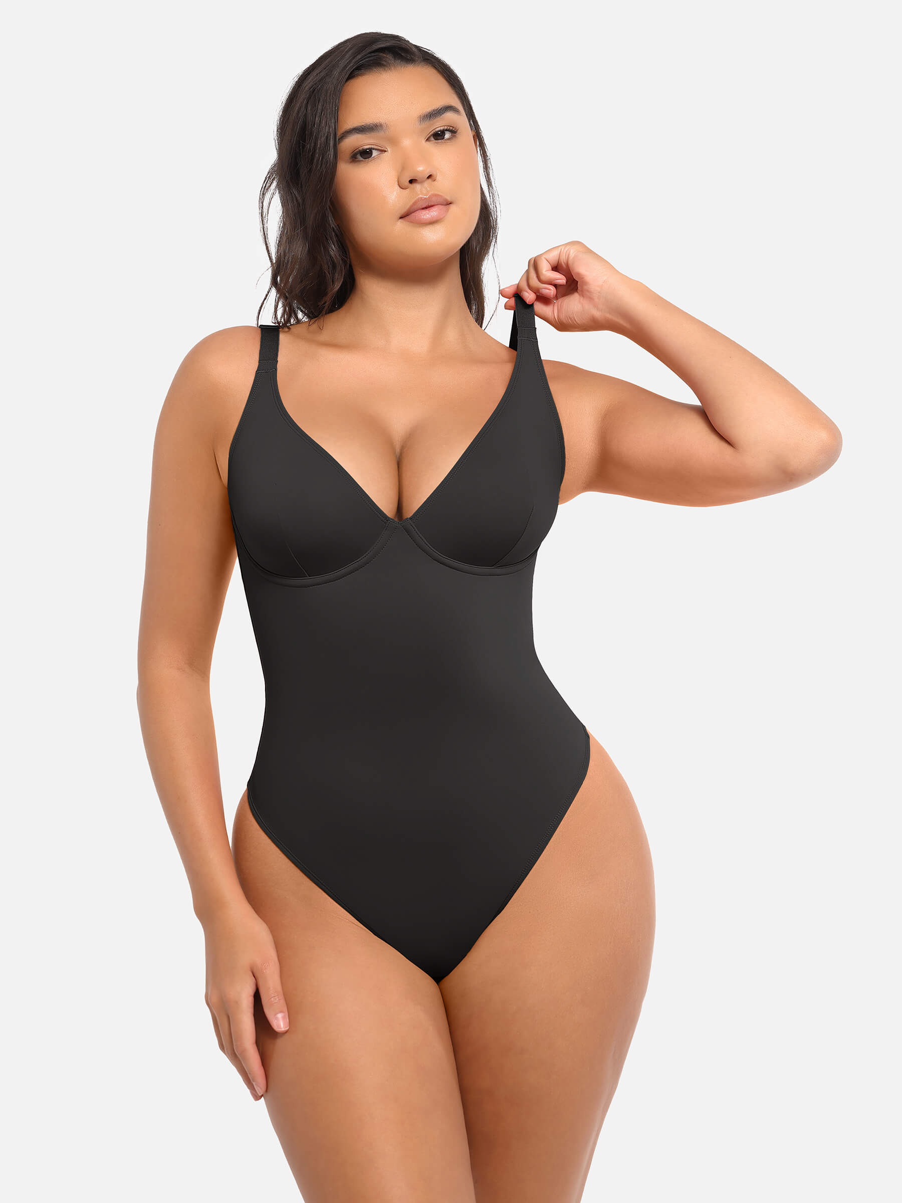 Feelingirl V Neck Tummy Control Bodysuit