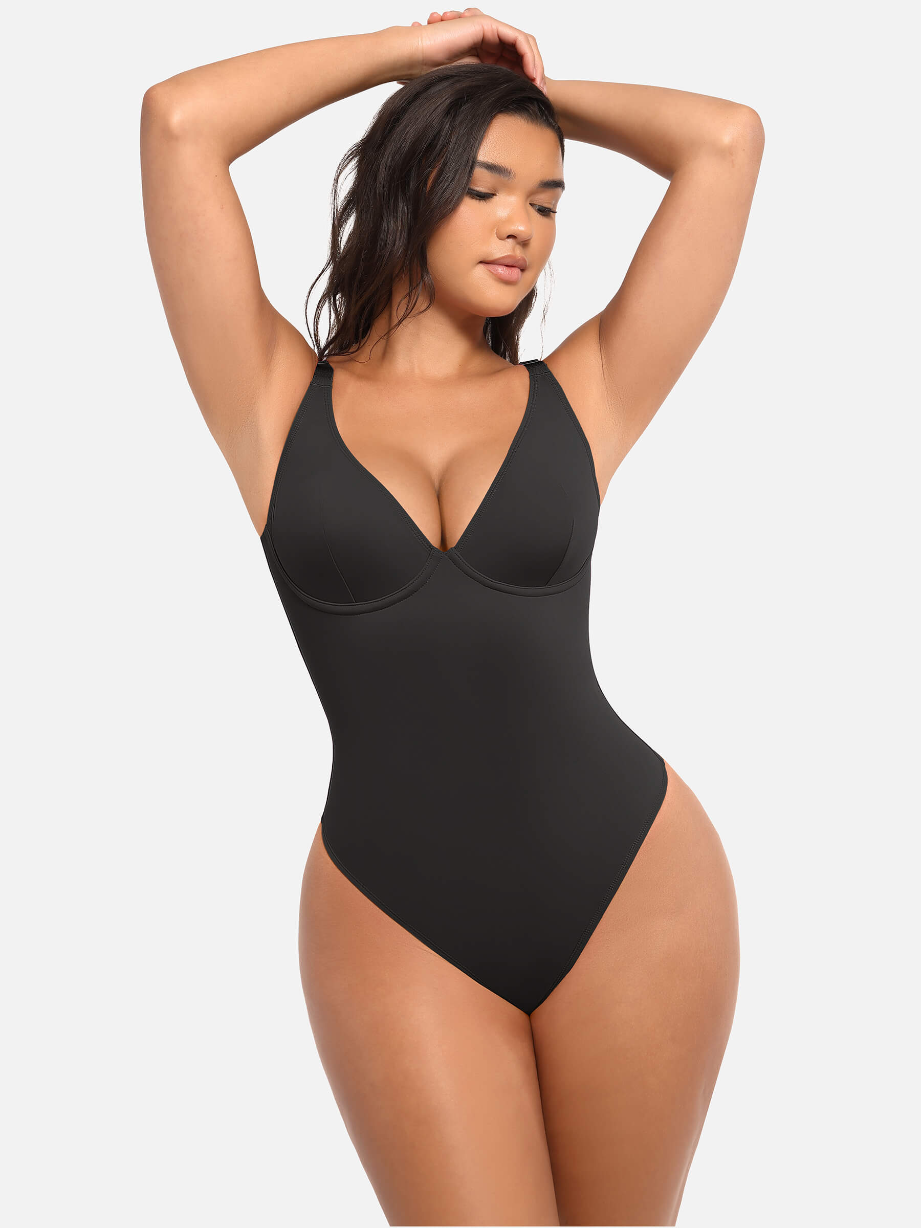 Feelingirl V Neck Tummy Control Bodysuit