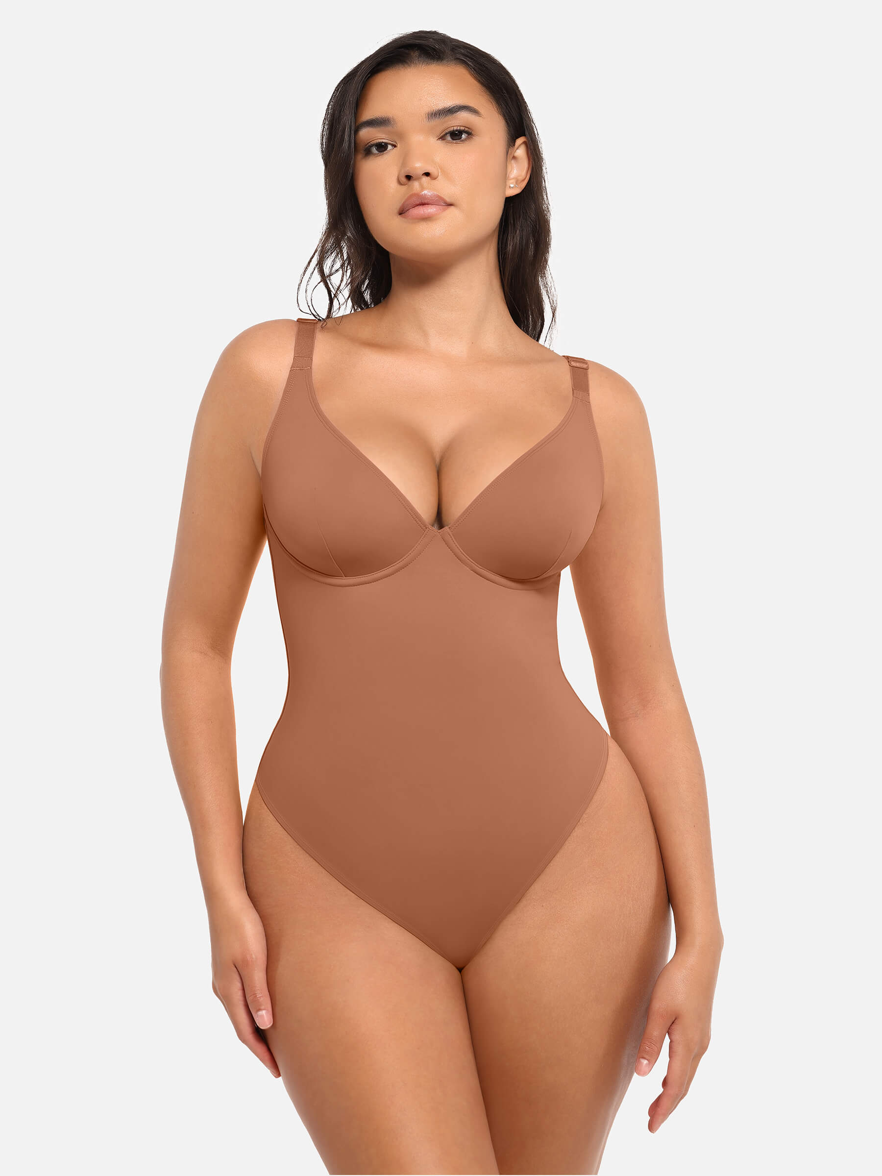 Feelingirl V Neck Tummy Control Bodysuit