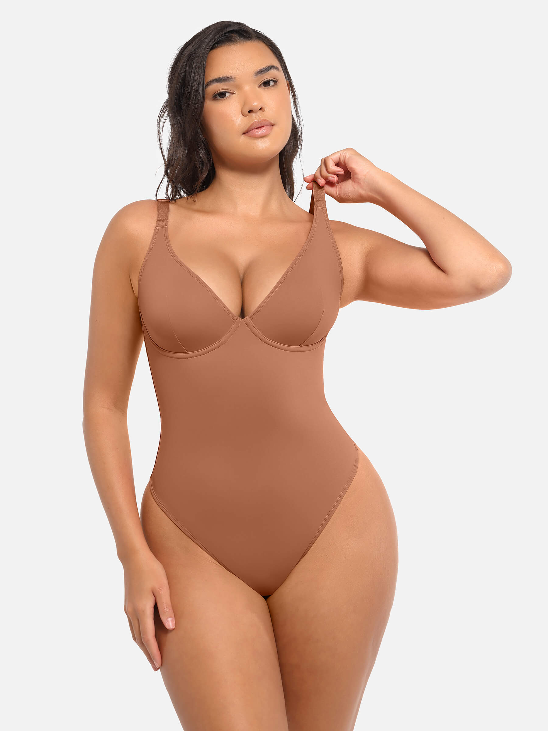 Feelingirl V Neck Tummy Control Bodysuit