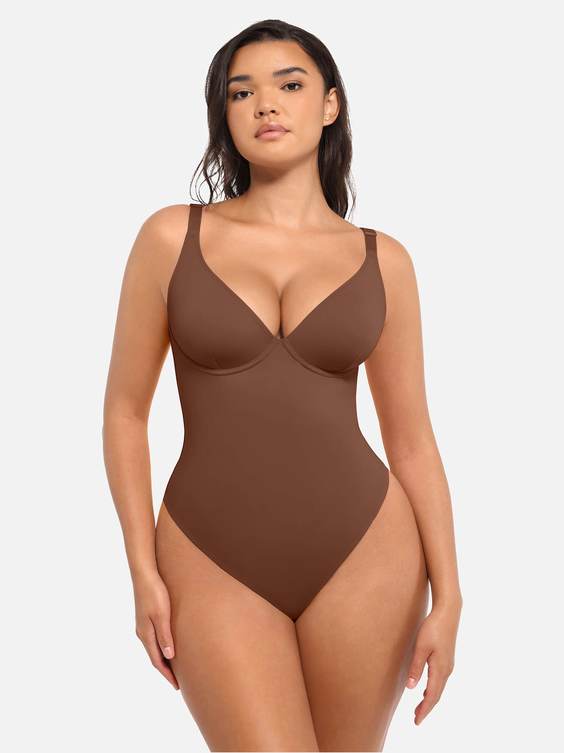 Feelingirl V Neck Tummy Control Bodysuit