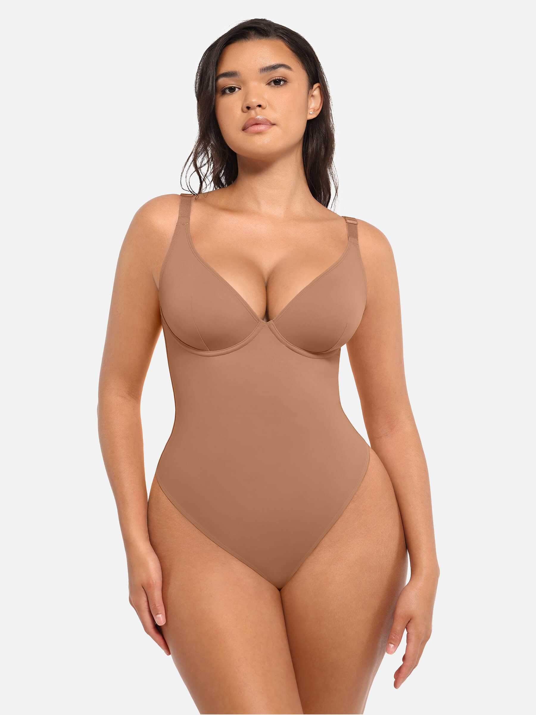 Feelingirl V Neck Tummy Control Bodysuit