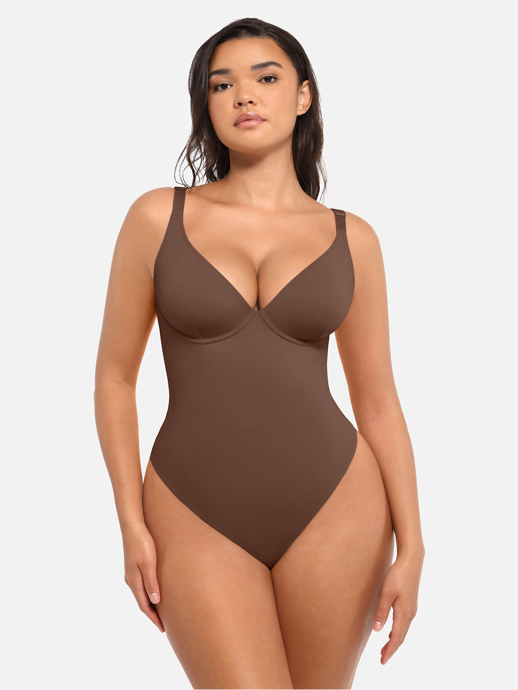 Feelingirl V Neck Tummy Control Bodysuit