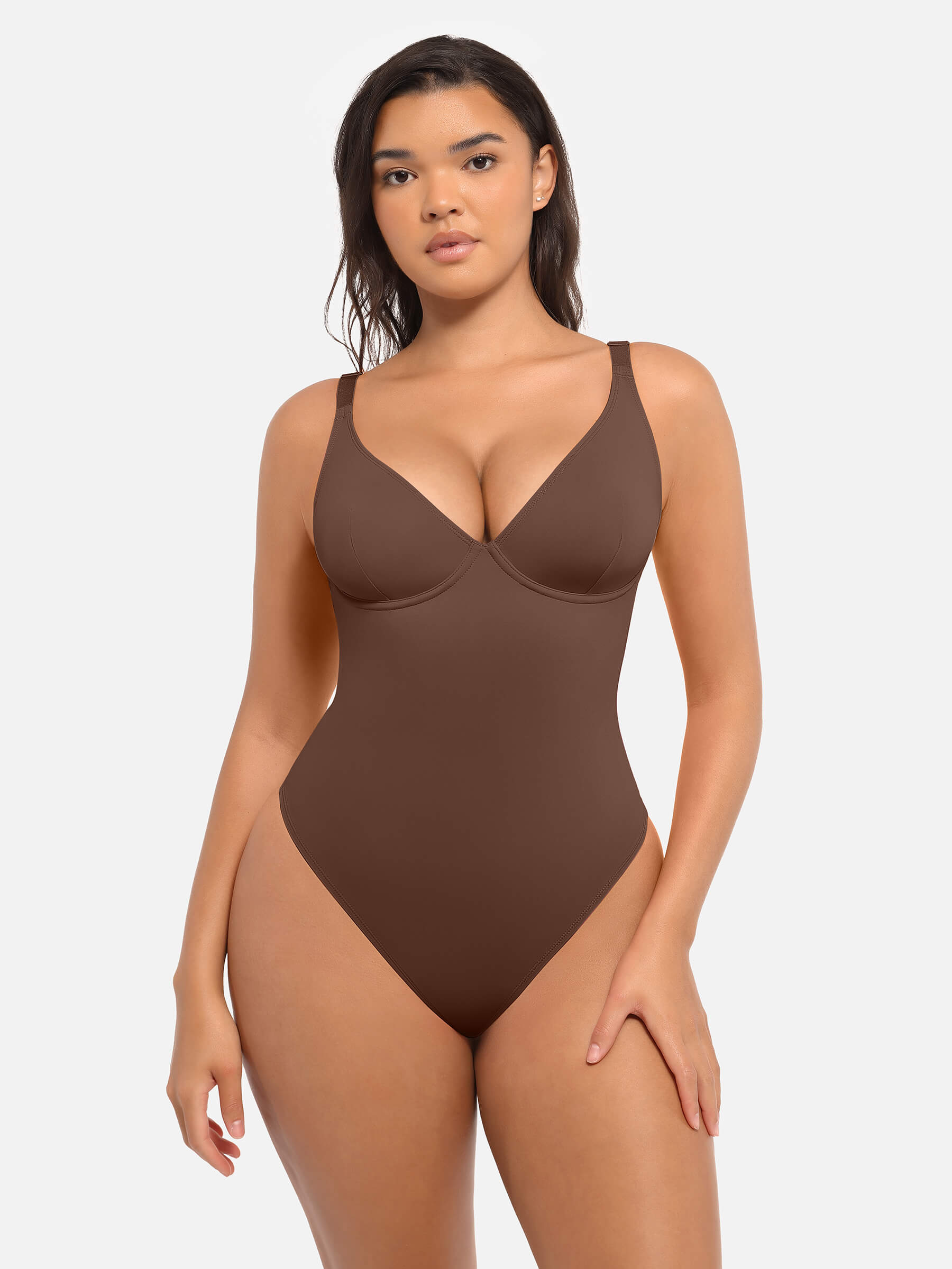 Feelingirl V Neck Tummy Control Bodysuit