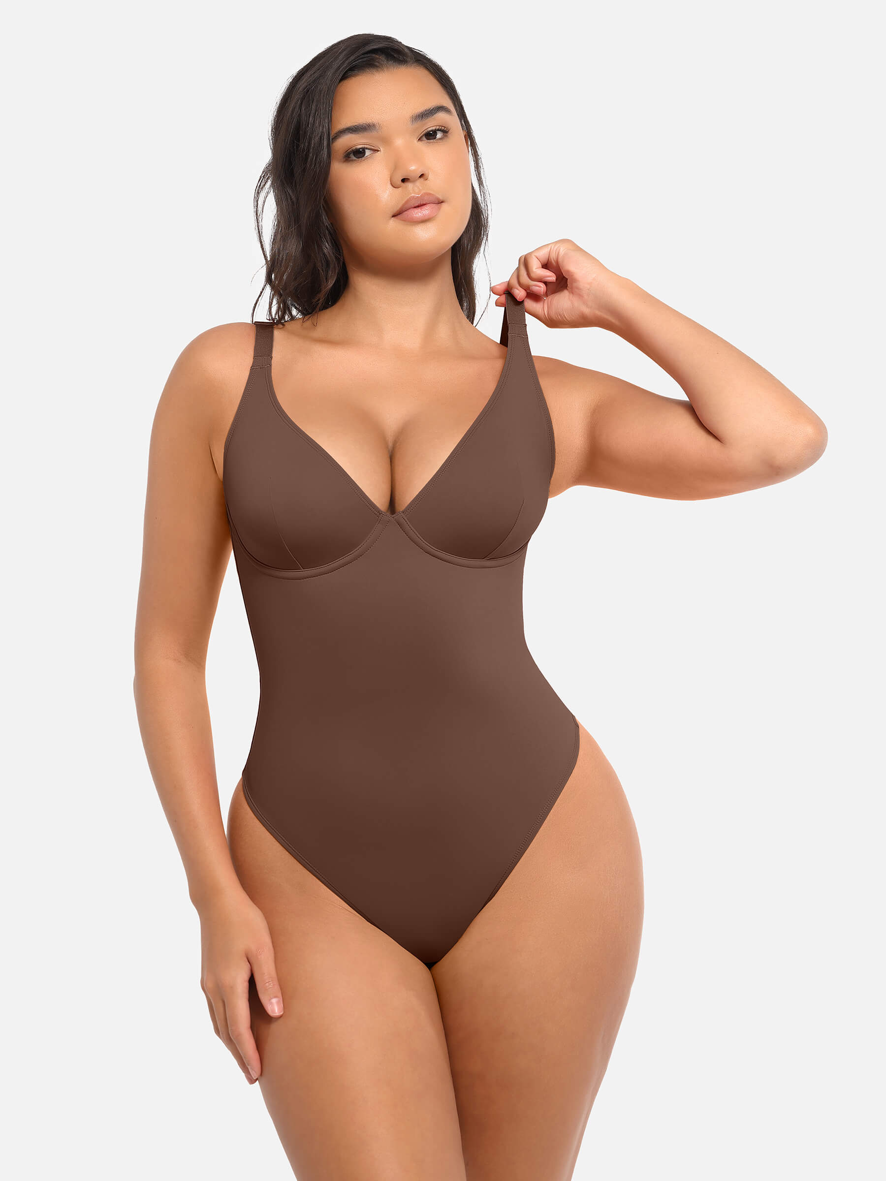 Feelingirl V Neck Tummy Control Bodysuit