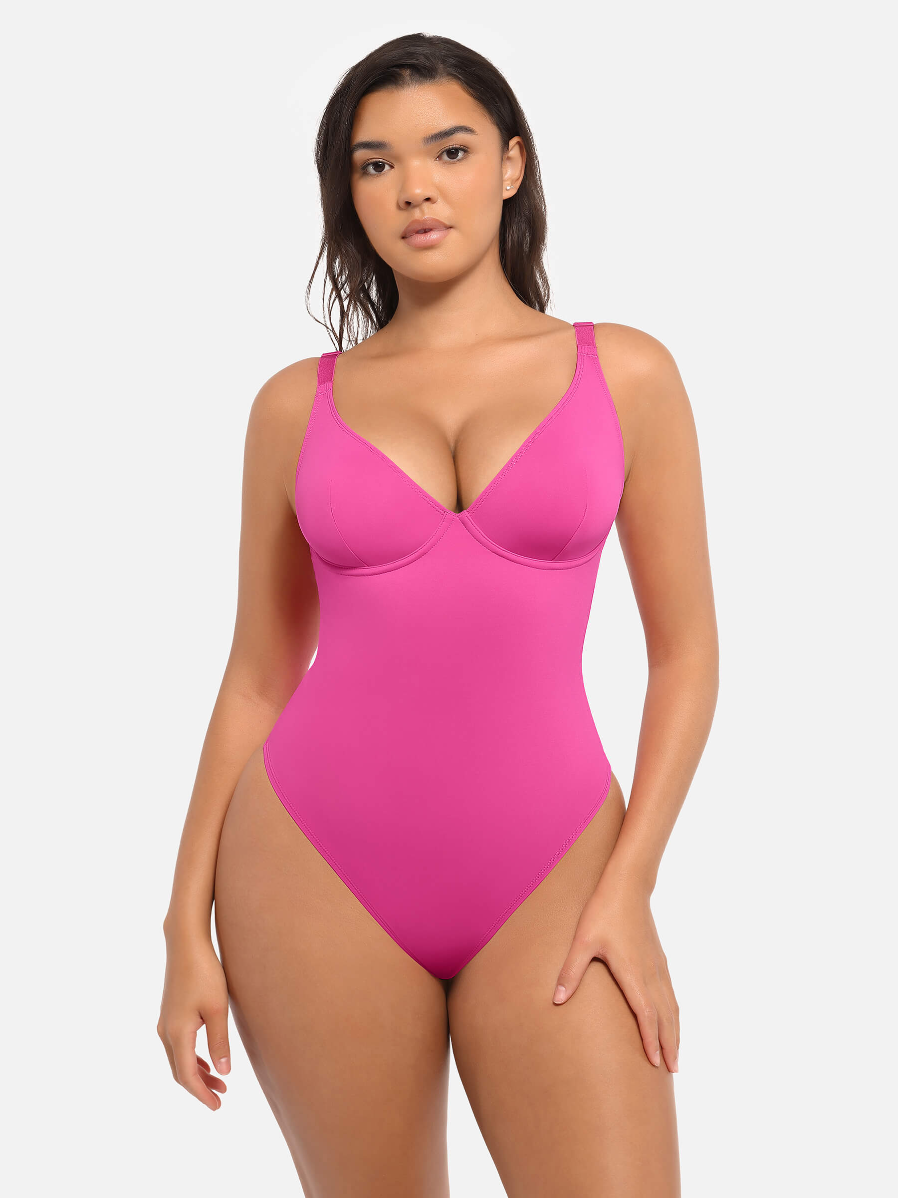 Feelingirl V Neck Tummy Control Bodysuit