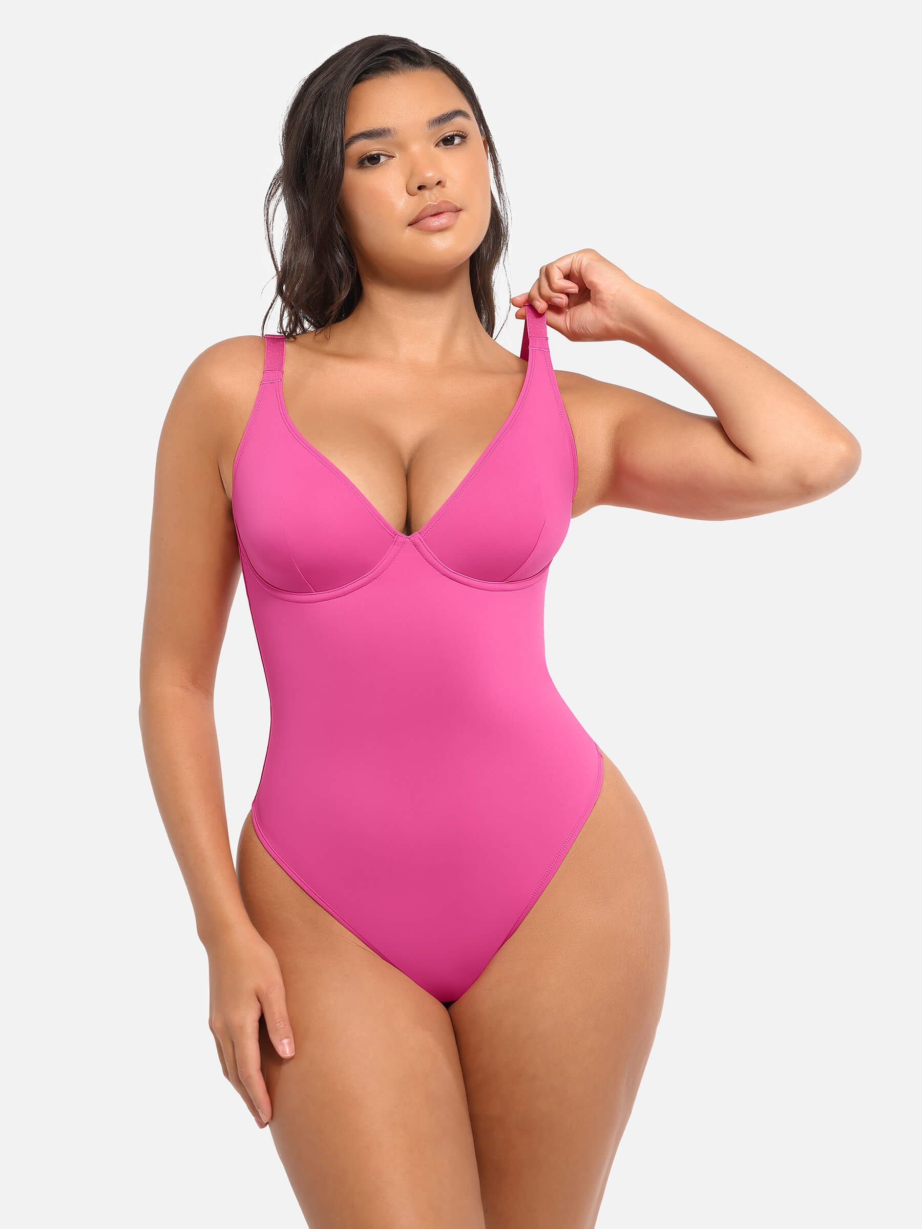 Feelingirl V Neck Tummy Control Bodysuit