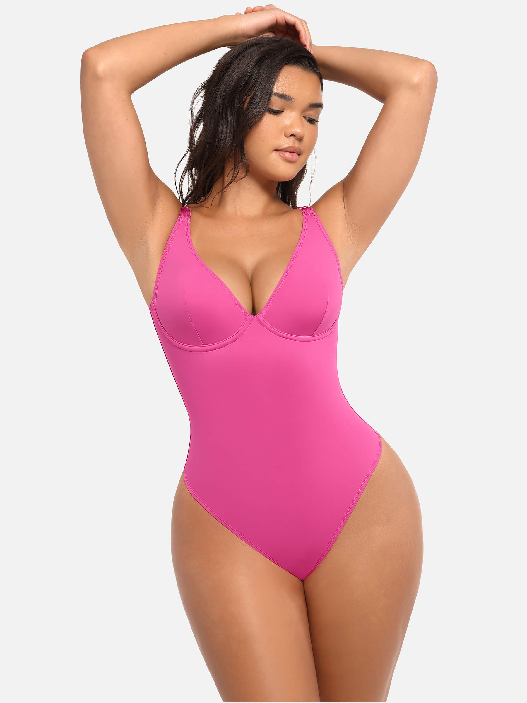 Feelingirl V Neck Tummy Control Bodysuit