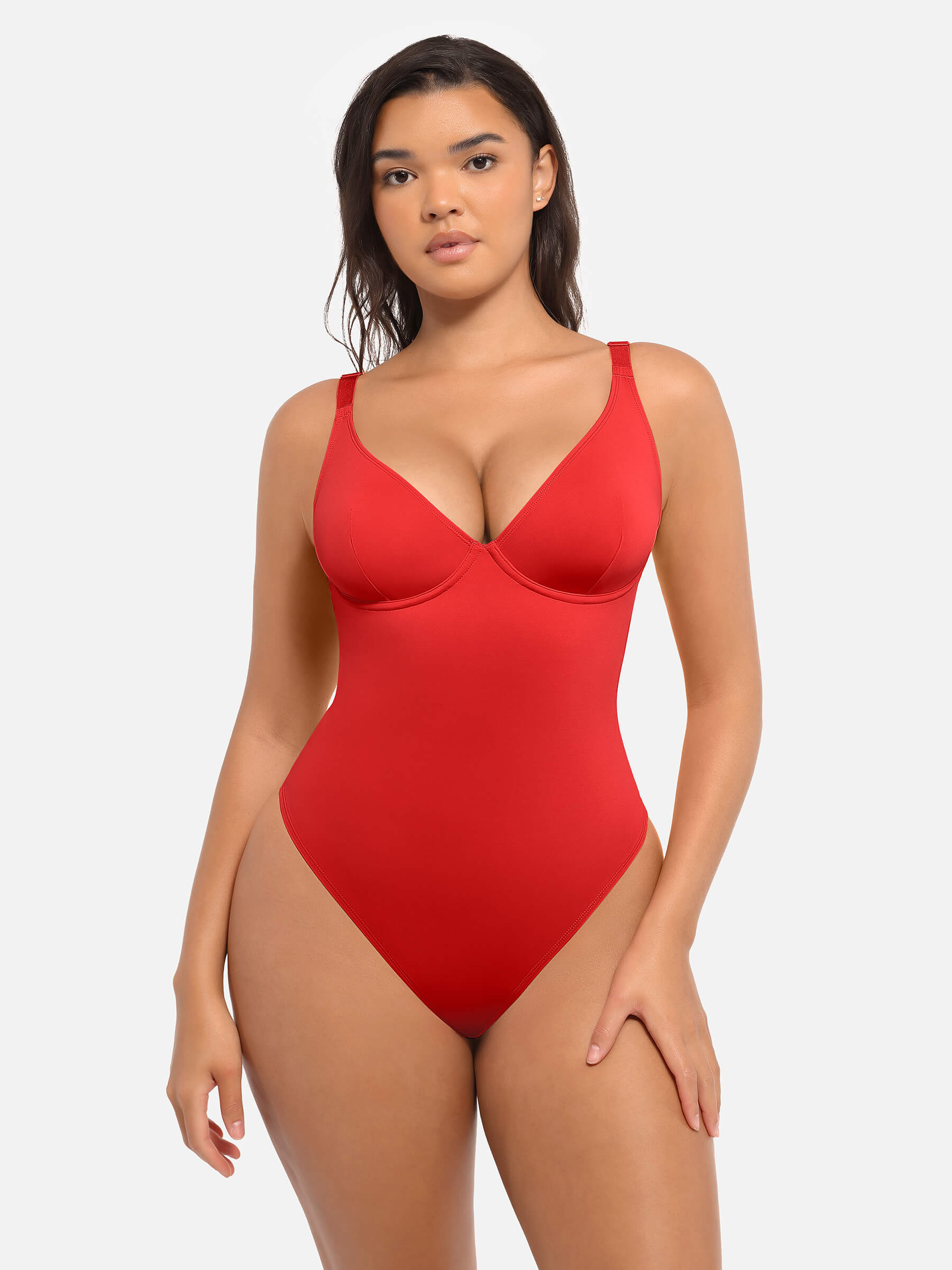 Feelingirl V Neck Tummy Control Bodysuit