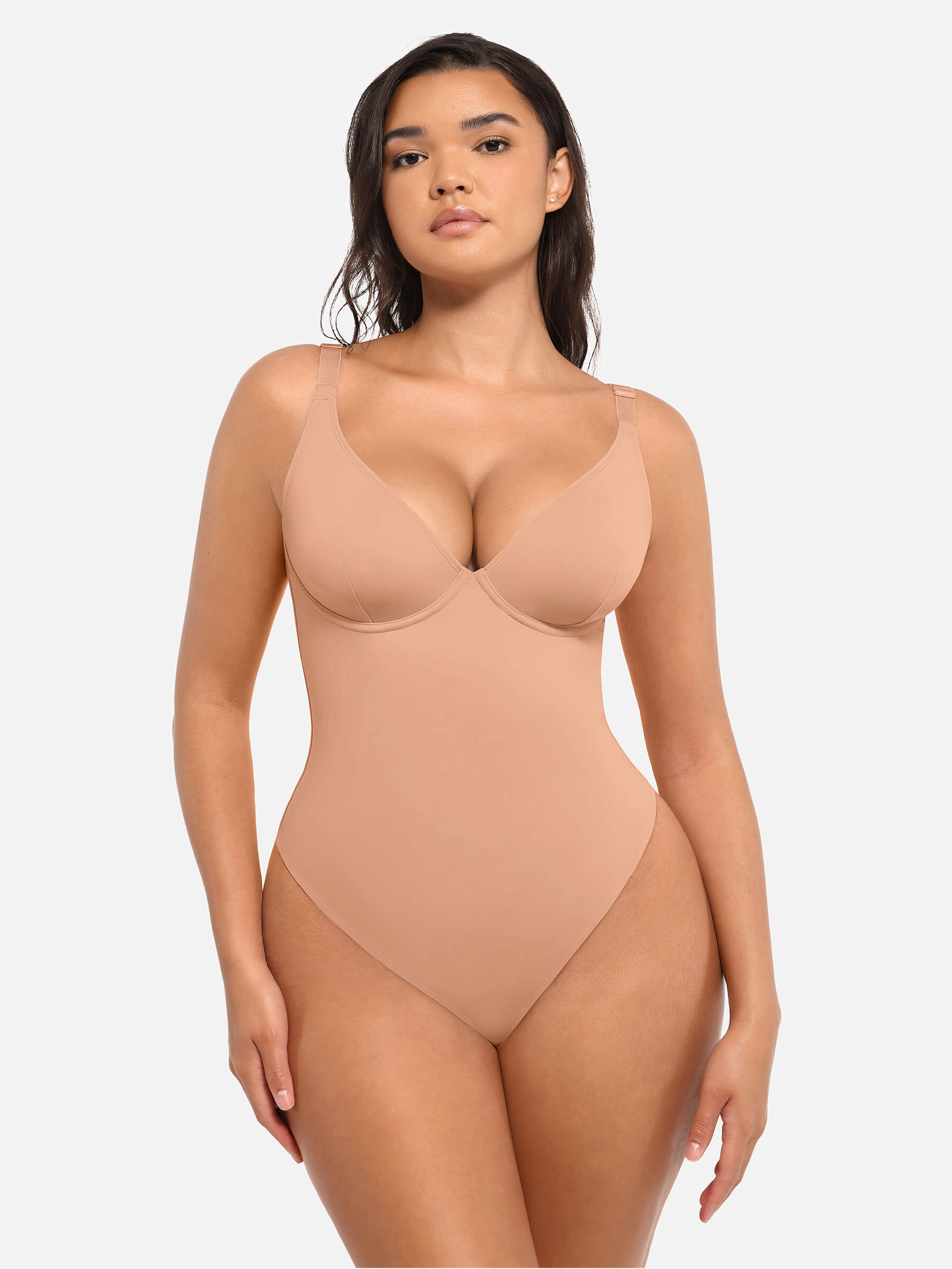 Feelingirl V Neck Tummy Control Bodysuit