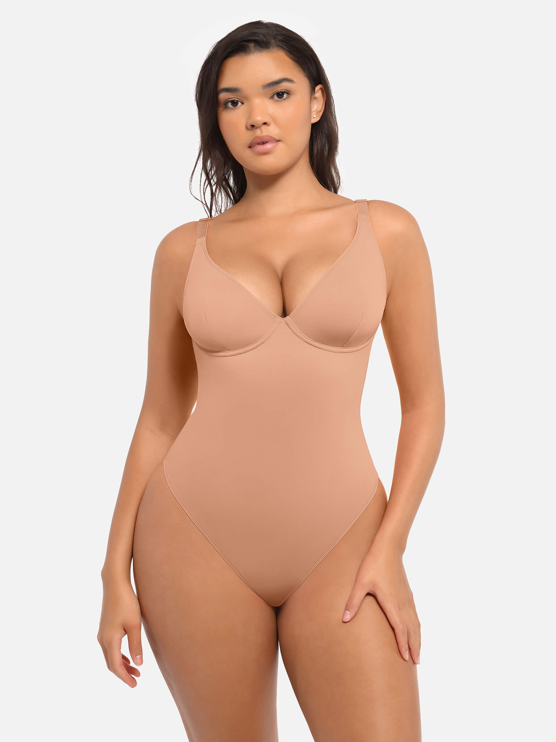 Feelingirl V Neck Tummy Control Bodysuit