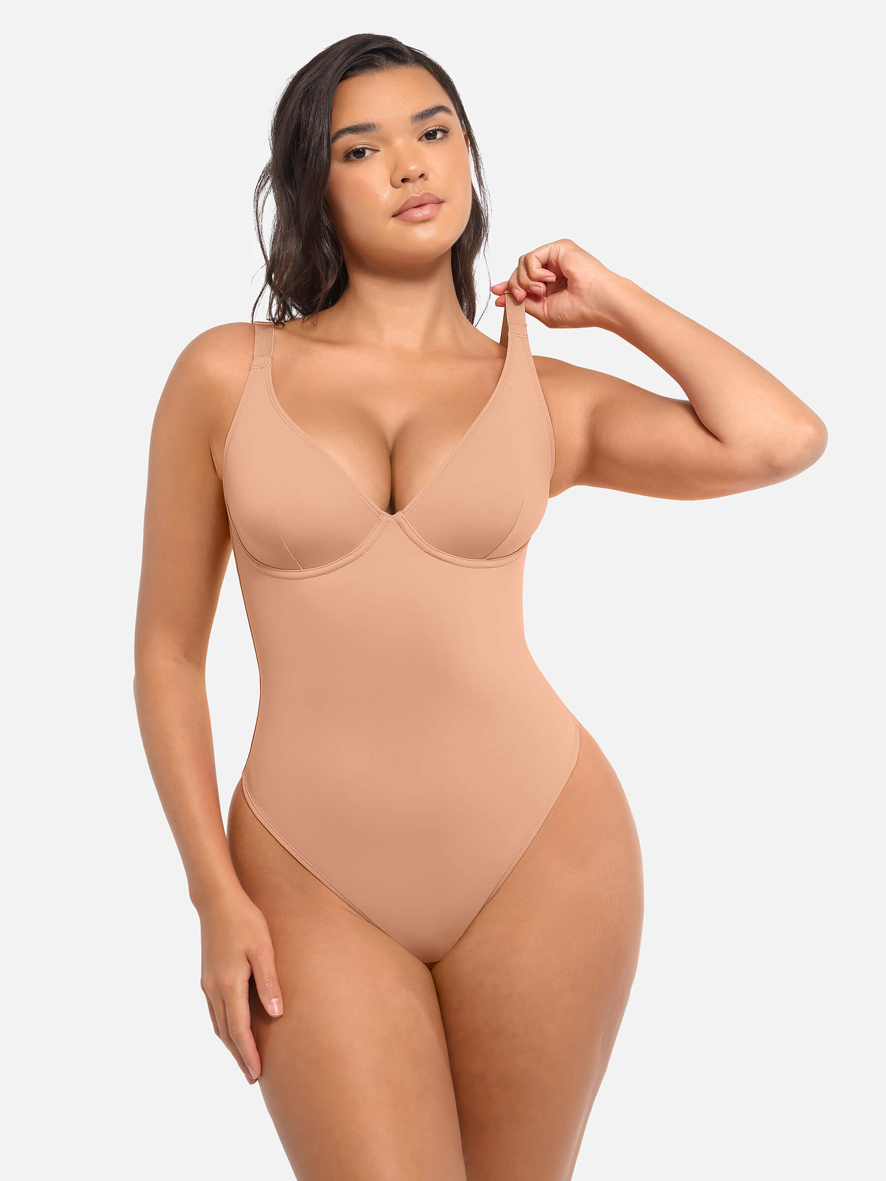 Feelingirl V Neck Tummy Control Bodysuit