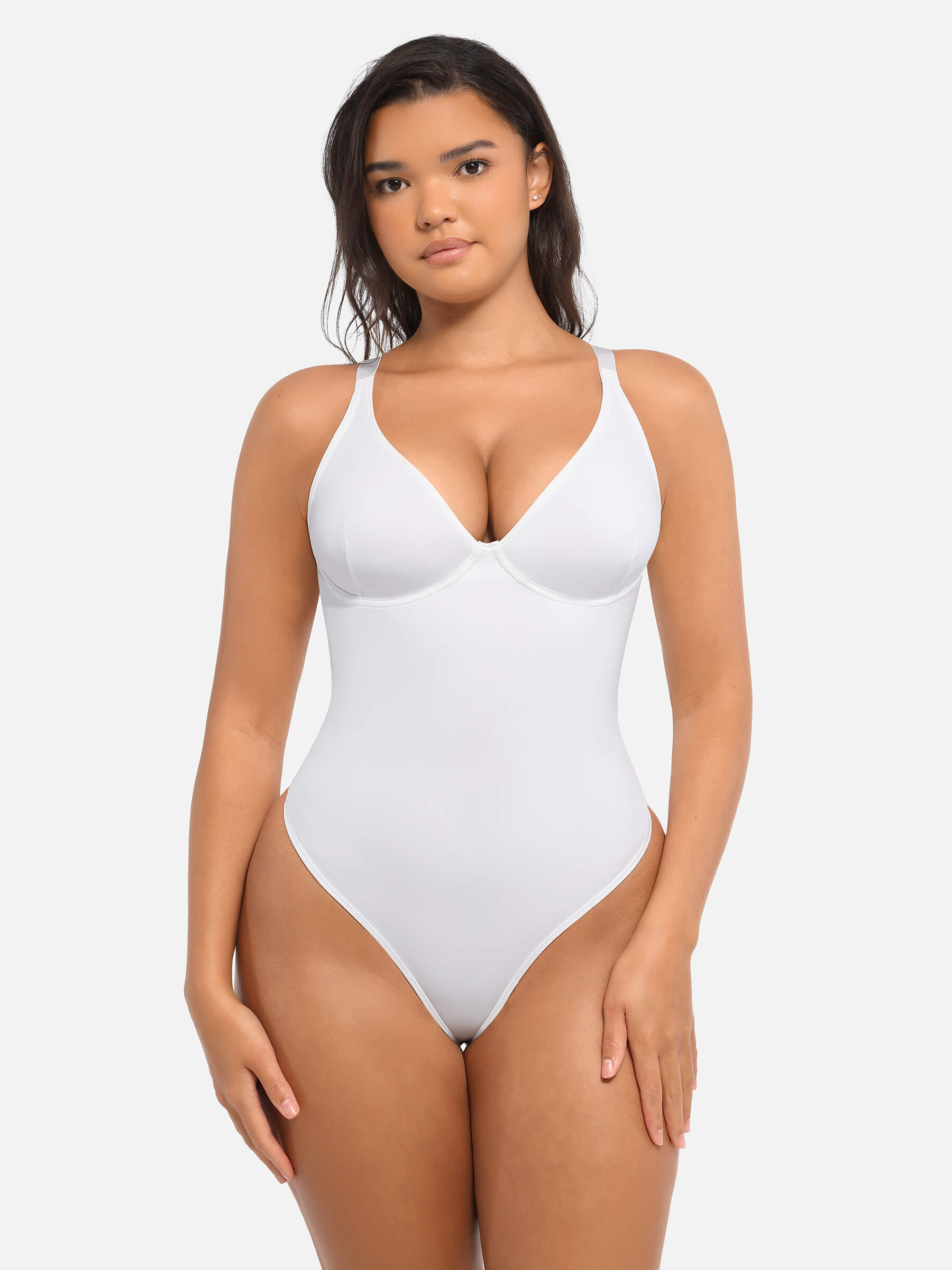 Feelingirl V Neck Tummy Control Bodysuit