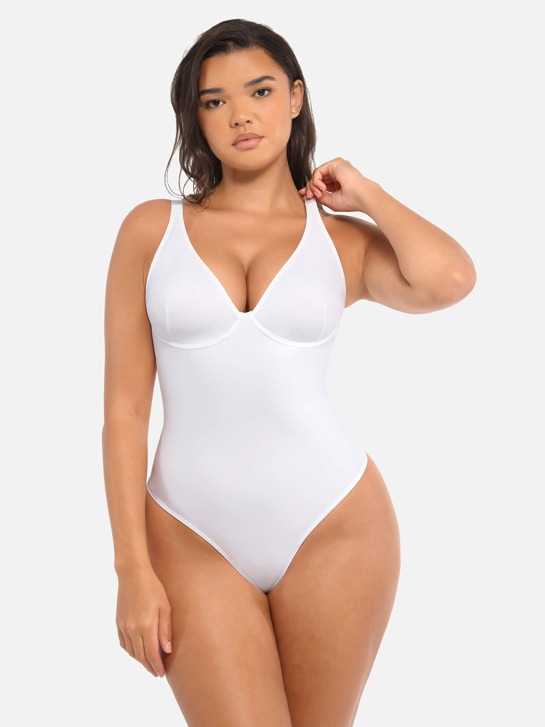 Feelingirl V Neck Tummy Control Bodysuit