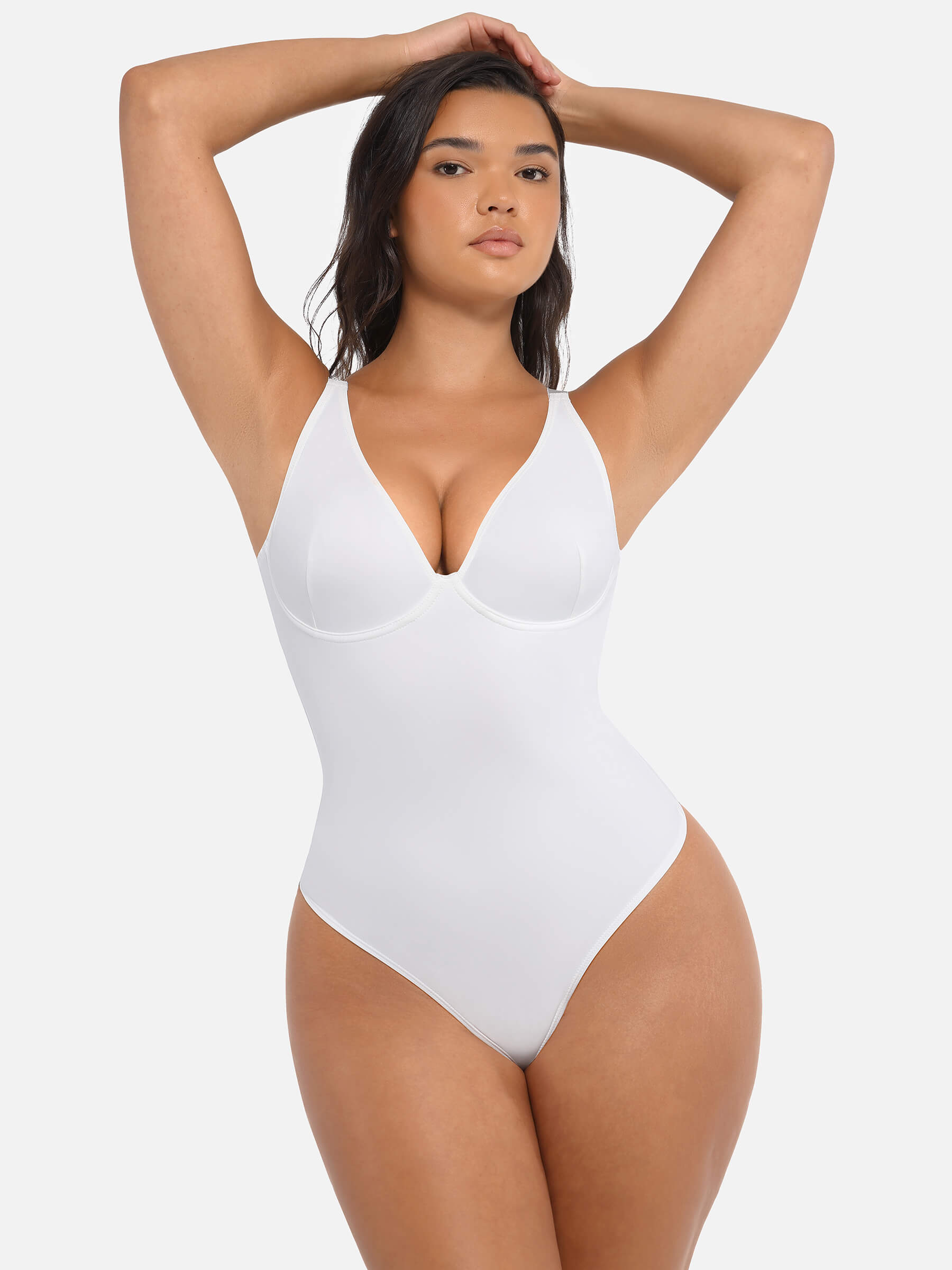 Feelingirl V Neck Tummy Control Bodysuit