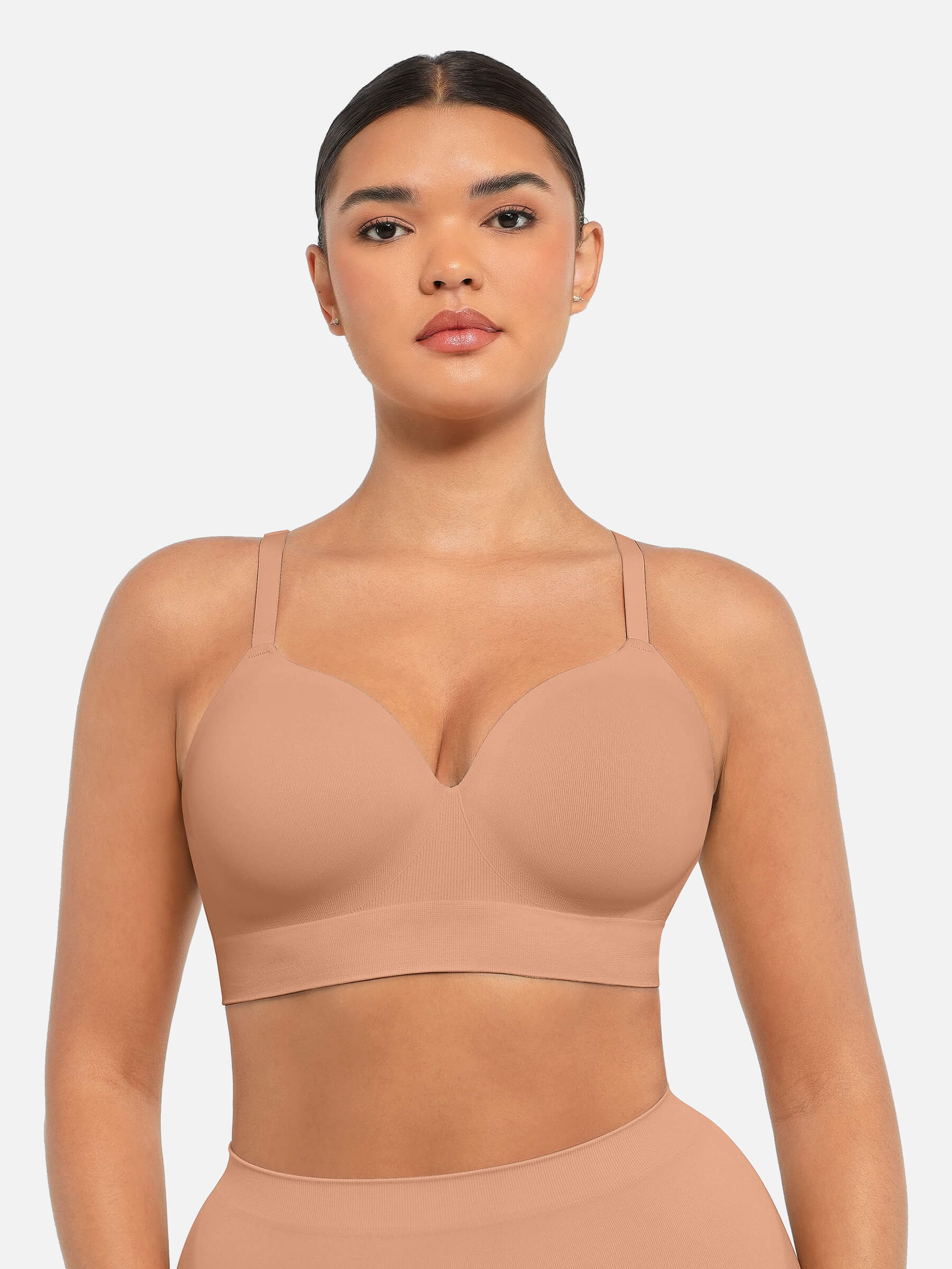Feelingirl Wireless Push-Up Seamless Comfort Full Coverage Bra