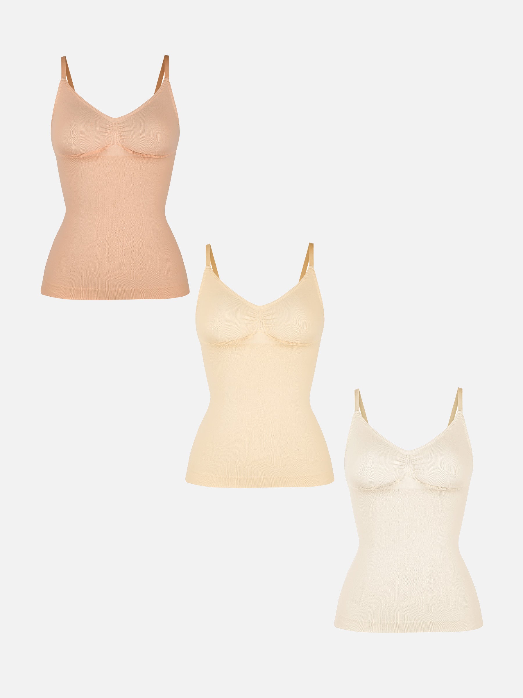 Feelingirl 3-Pack Bust Support and Waist Control Shape Tank Top Bundle