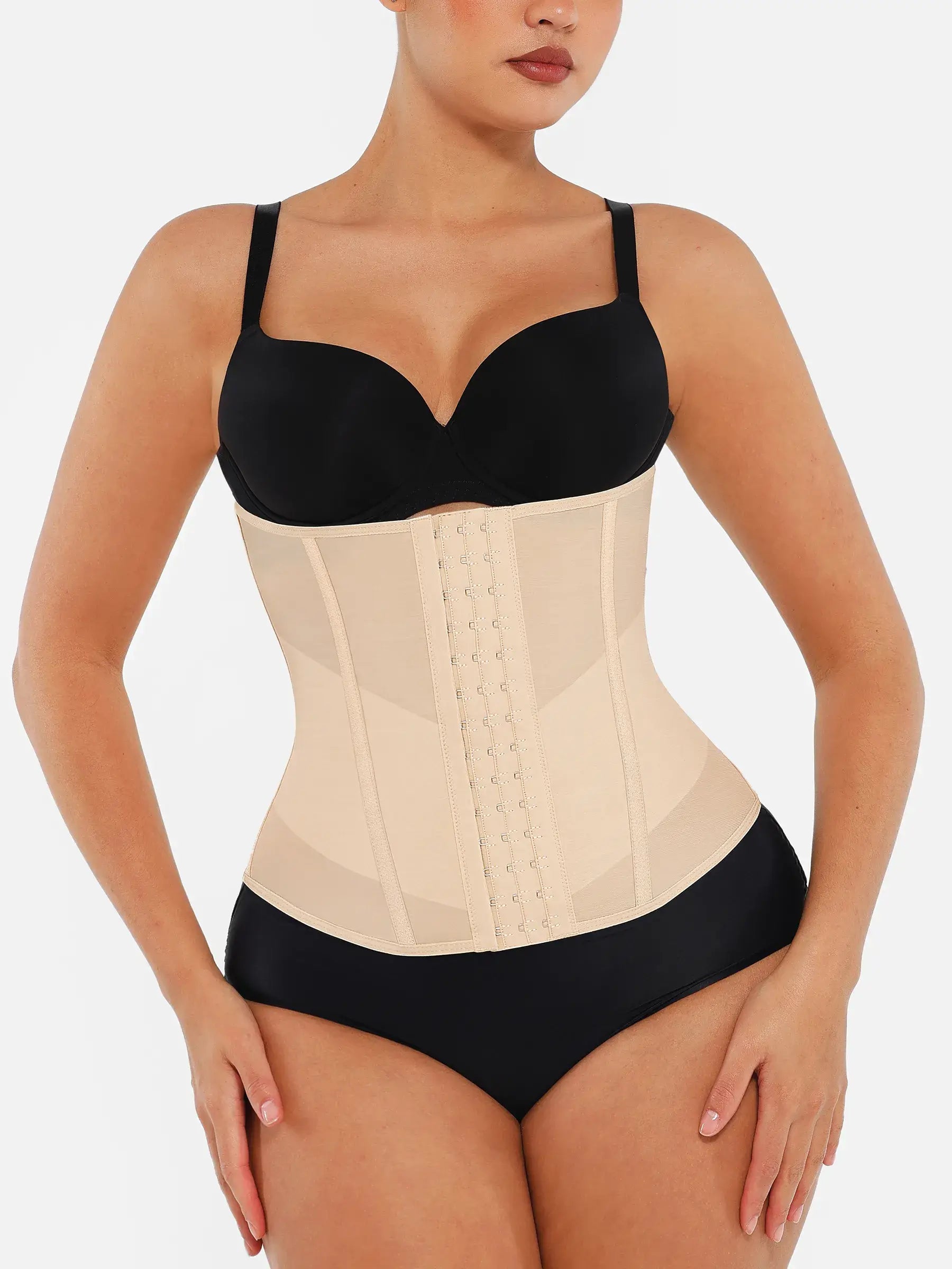 Feelingirl Women's Waist Trainer - High-Waisted Tummy Control Shapewear with Back Support - Skin