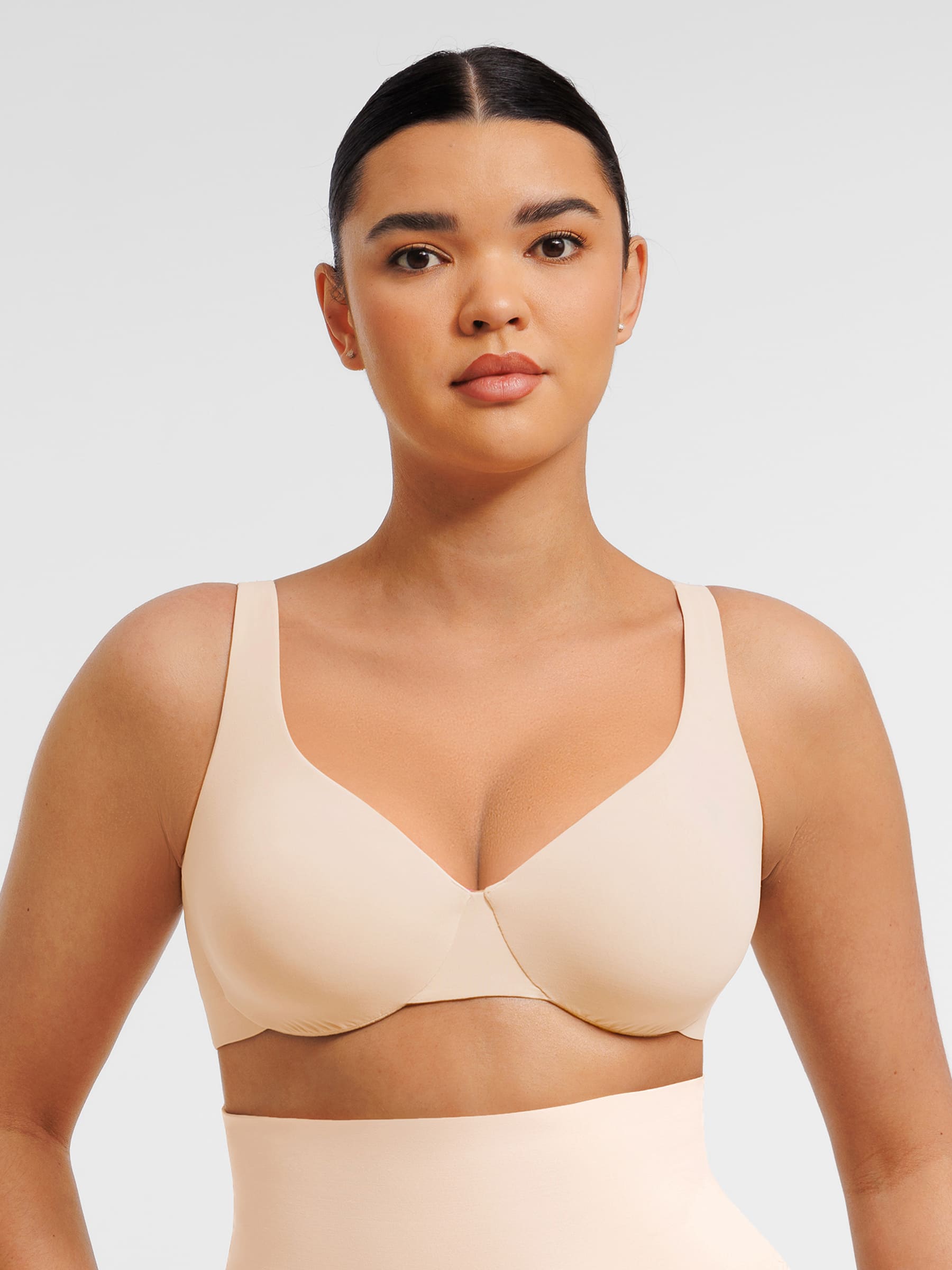 Feelingirl Adjustable Deep V-Neck Underwire Bra