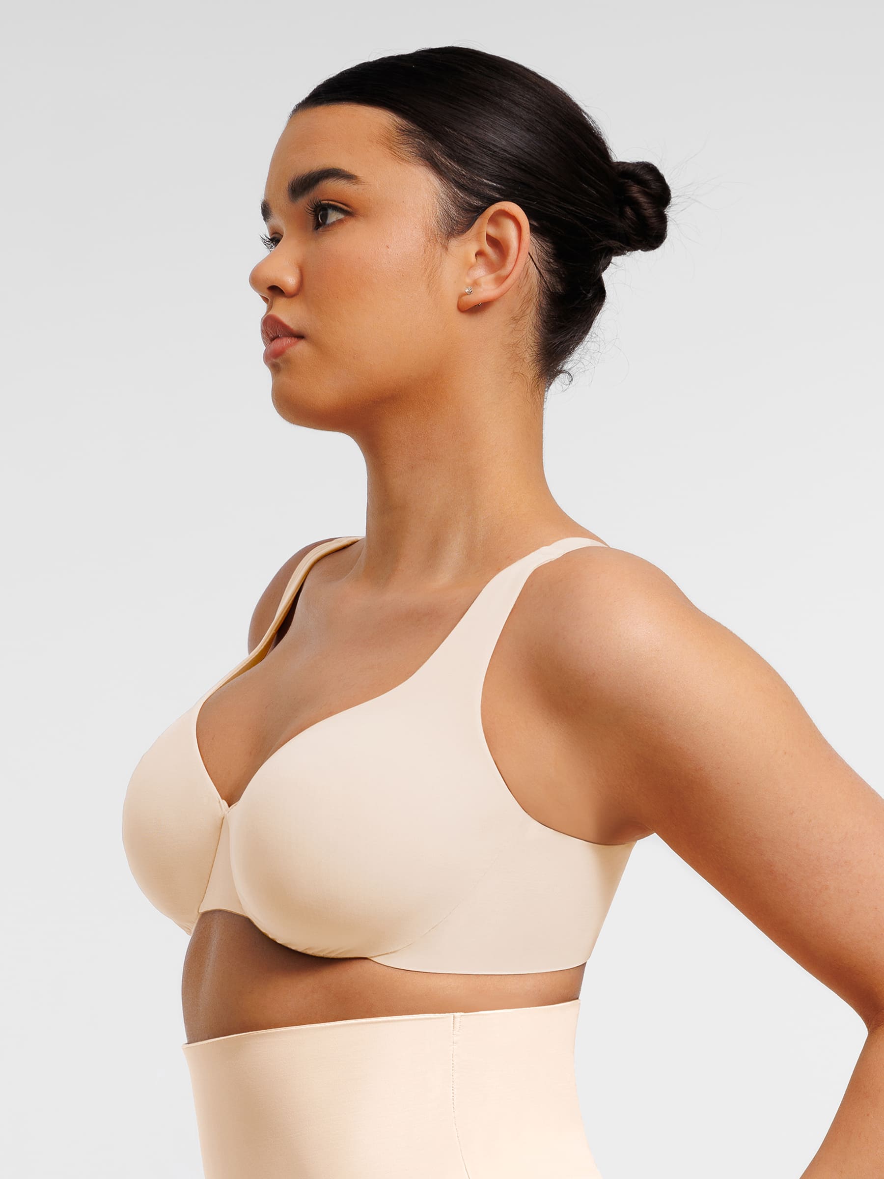 Feelingirl Adjustable Deep V-Neck Underwire Bra