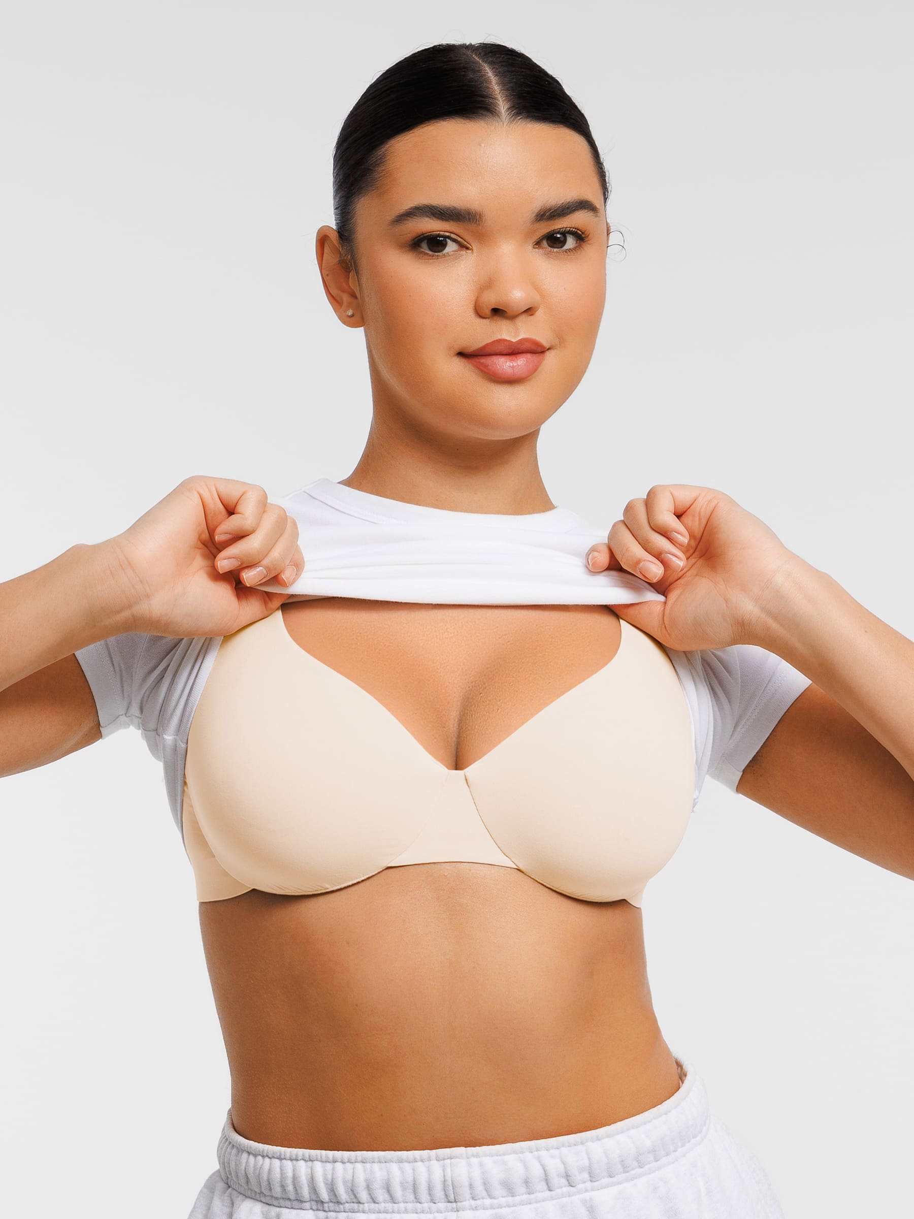 Feelingirl Adjustable Deep V-Neck Underwire Bra