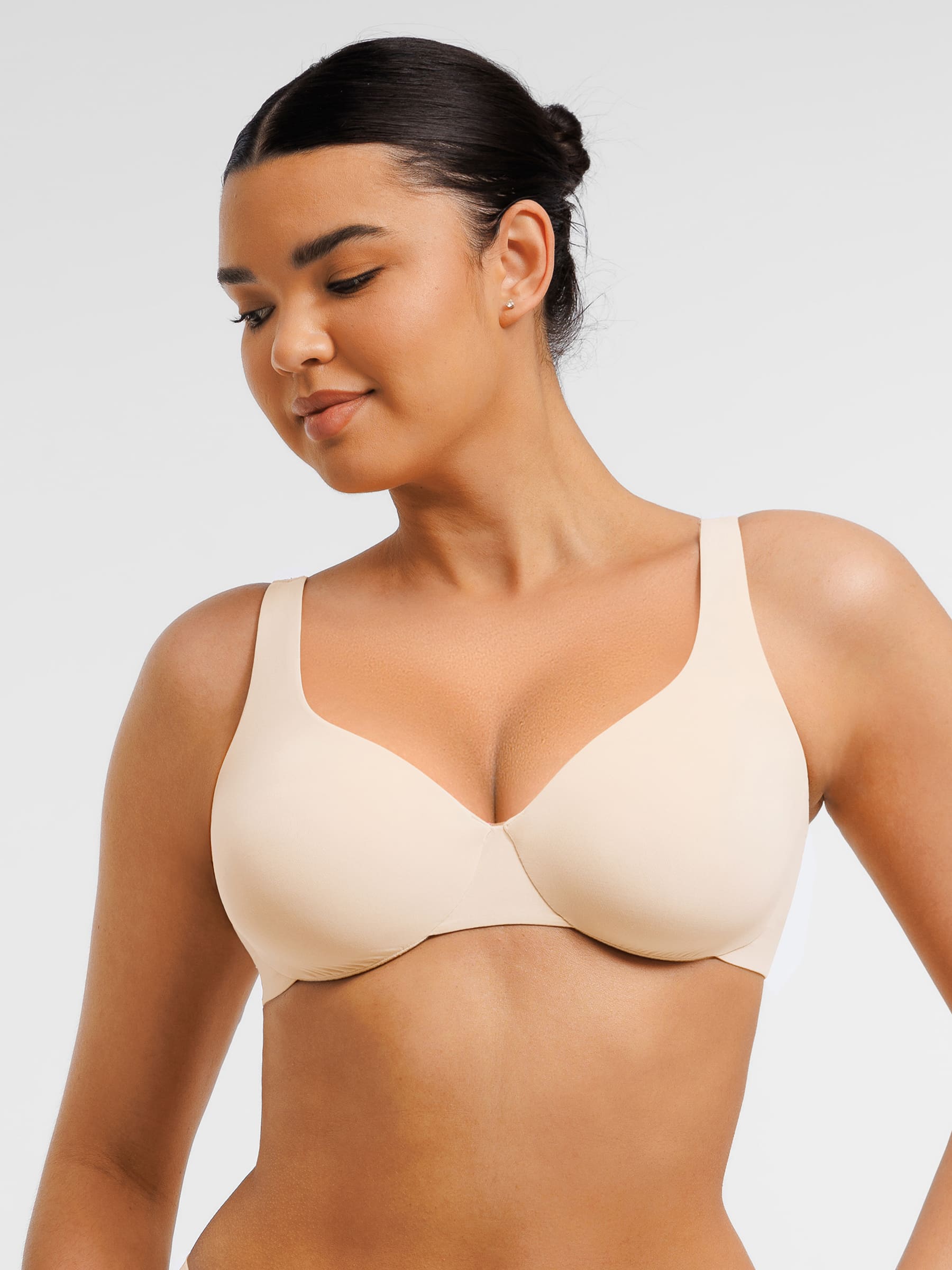 Feelingirl Adjustable Deep V-Neck Underwire Bra