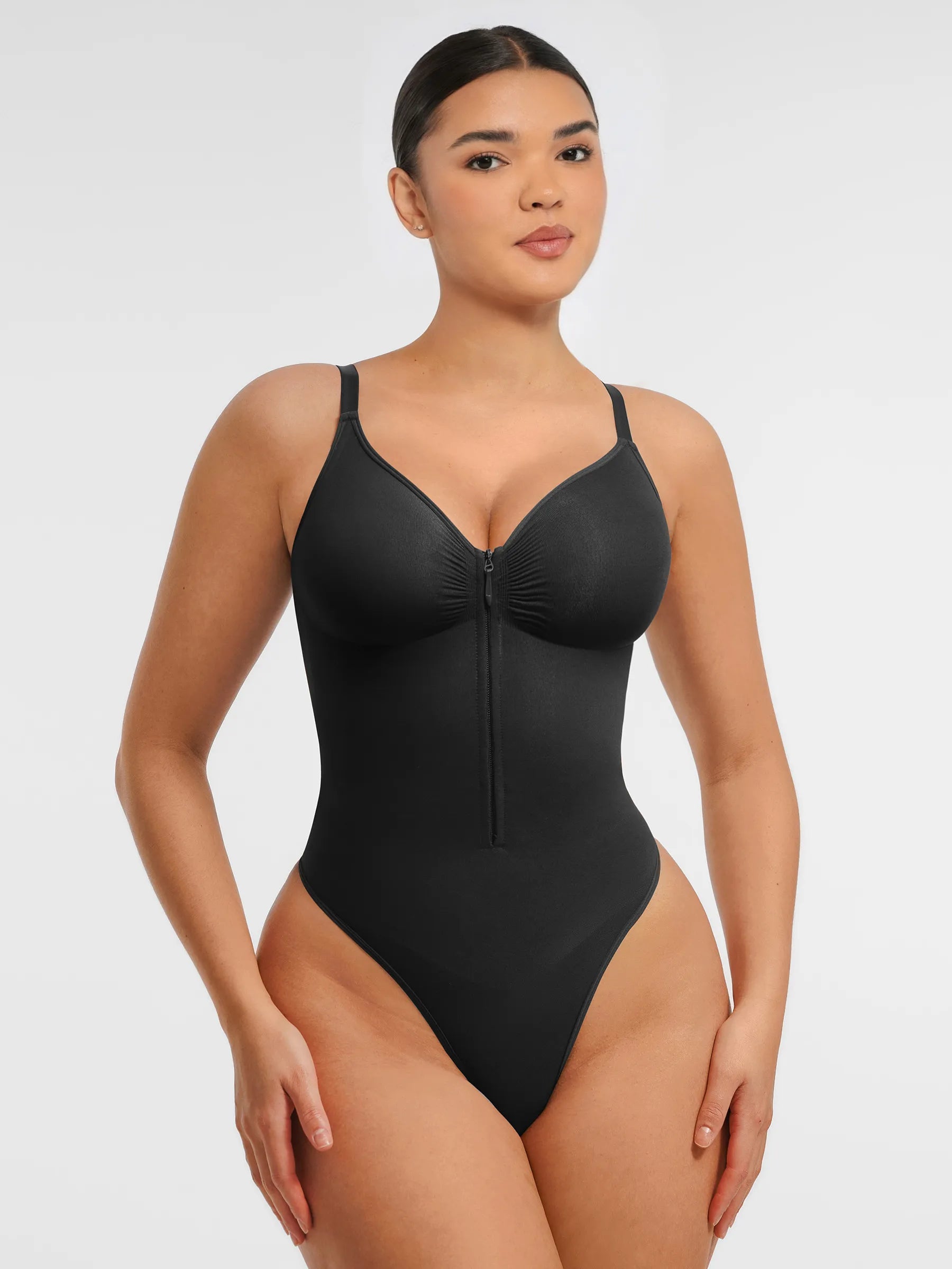 Feelingirl  Seamless Shaping Tummy Control Zipper Bodysuit