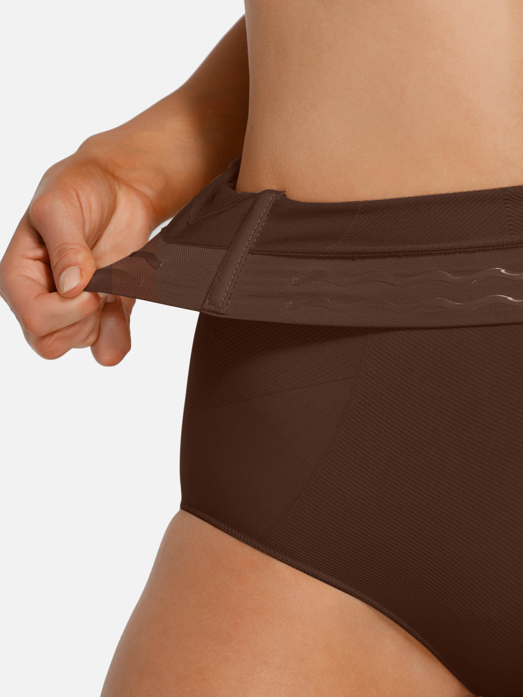 Feelingirl Seamless Anti-Slip Waist and Abdomen Shaping Panties with Antibacterial Crotch