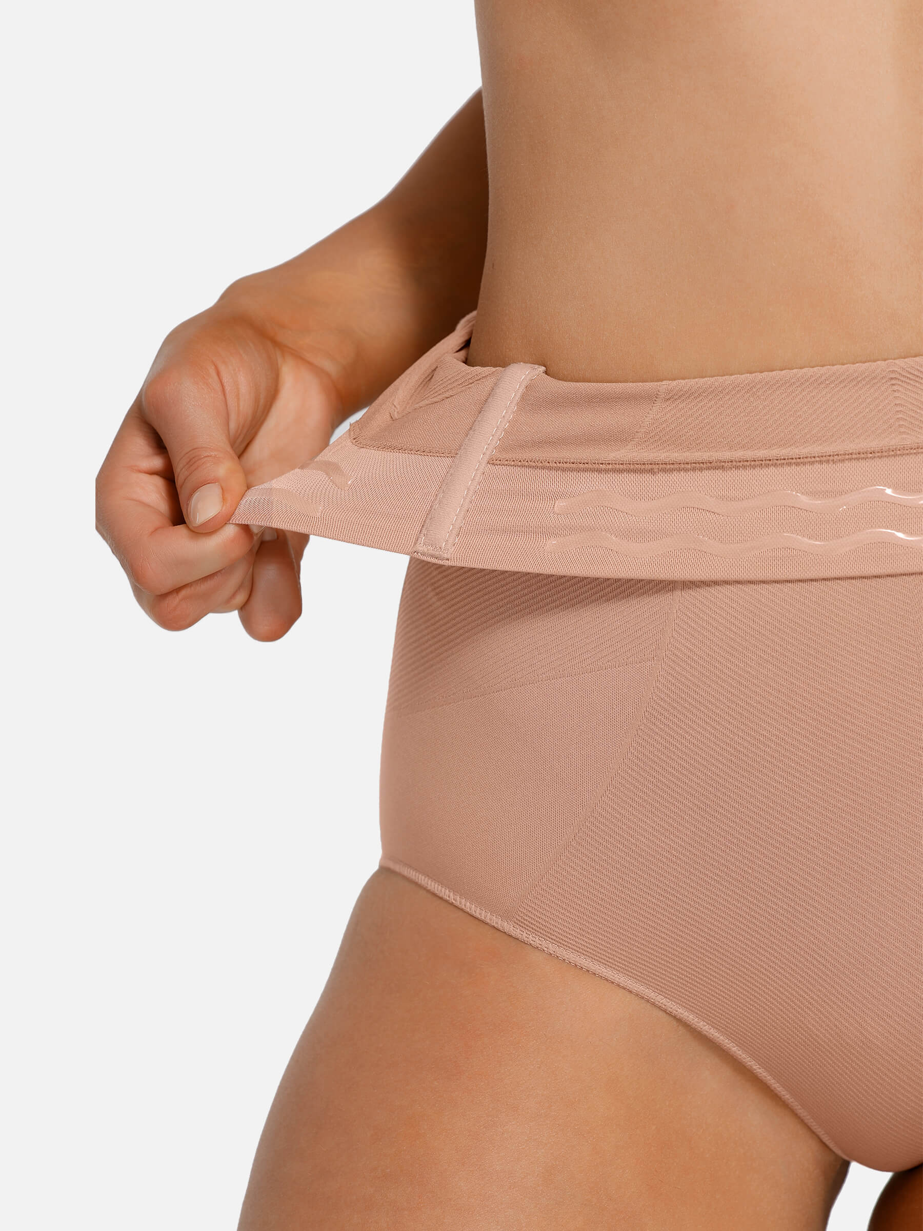 Feelingirl Seamless Anti-Slip Waist and Abdomen Shaping Panties with Antibacterial Crotch