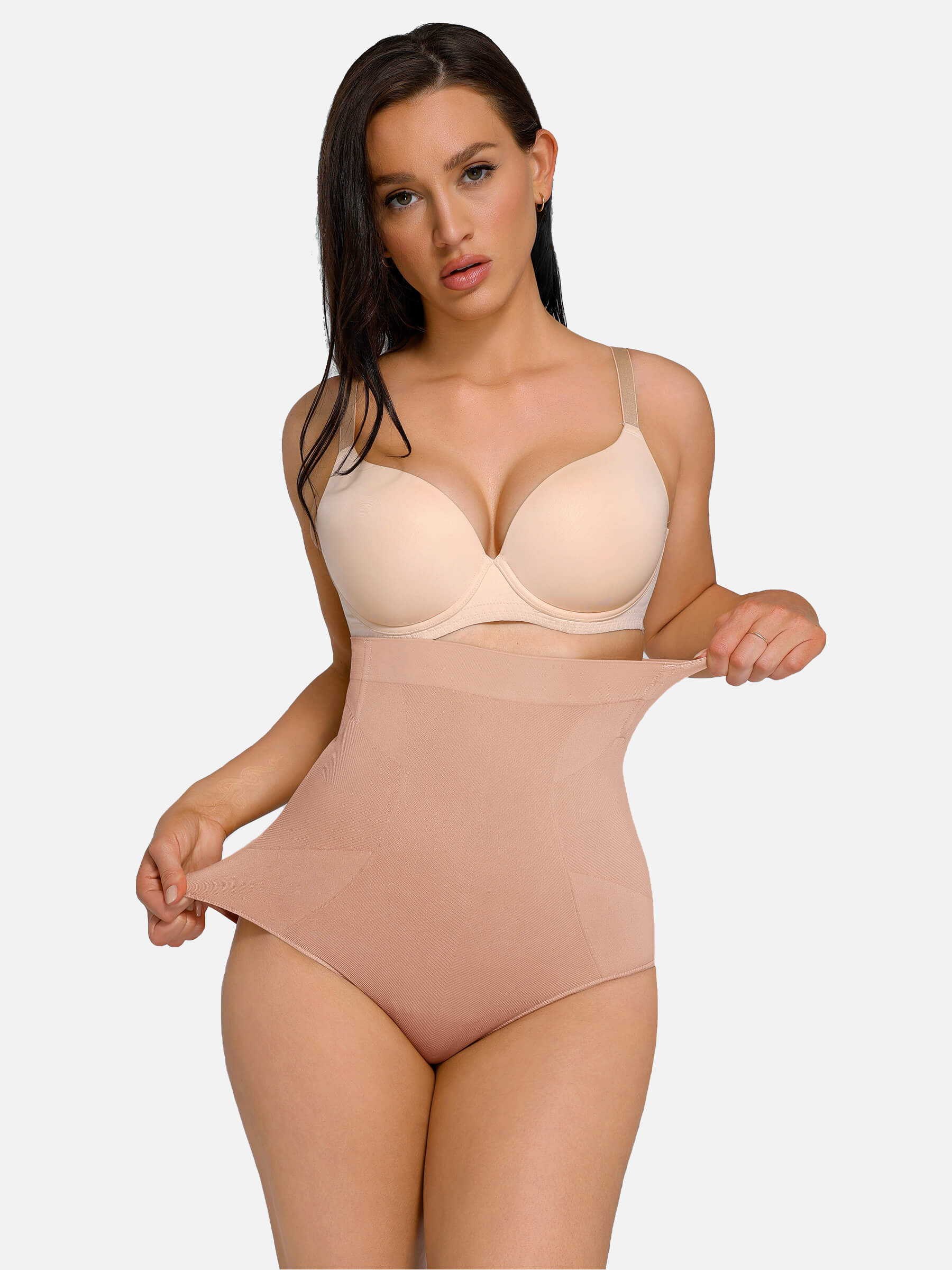 Feelingirl Seamless Anti-Slip Waist and Abdomen Shaping Panties with Antibacterial Crotch