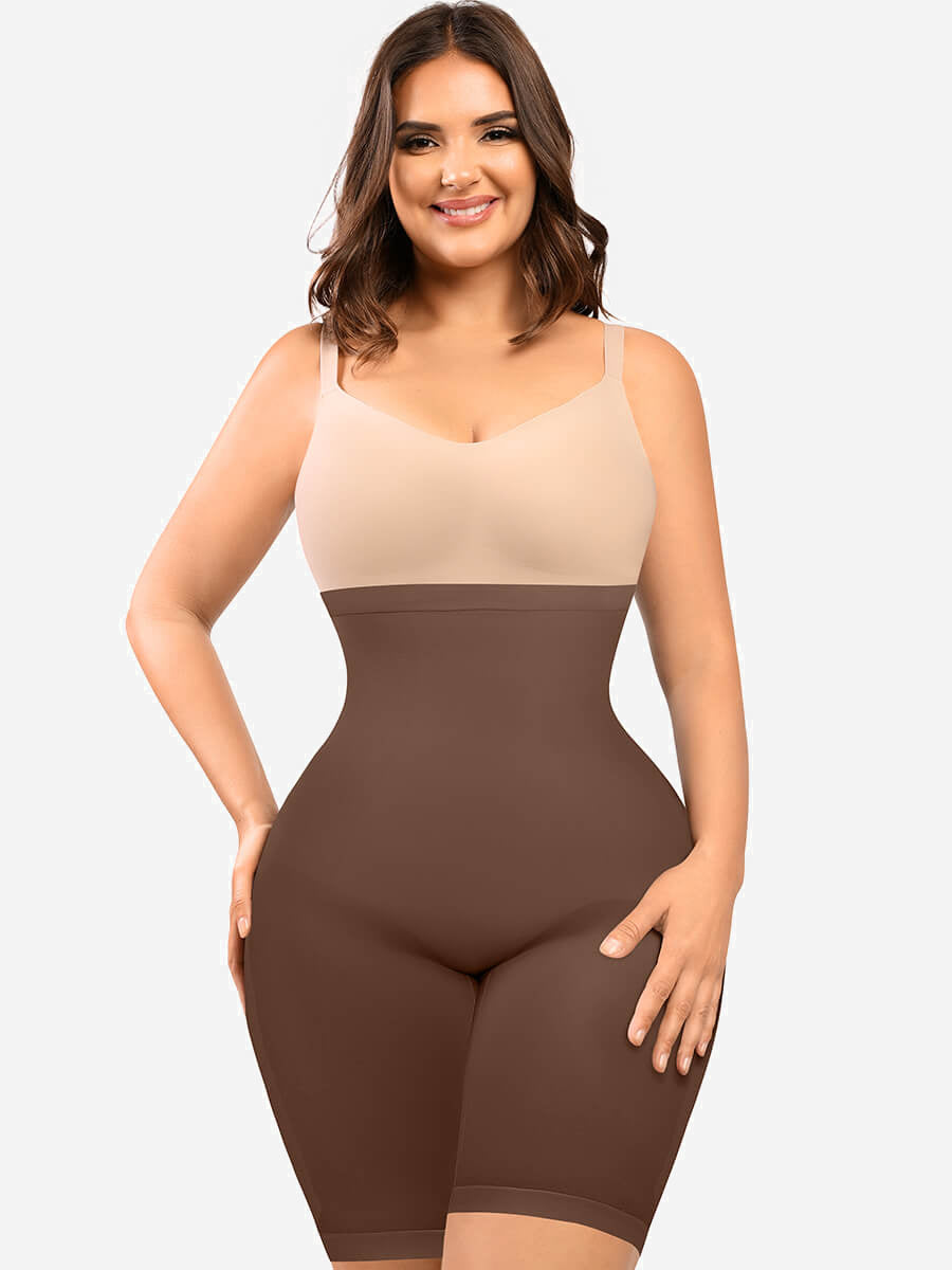 Seamless Open-Bust Women Tummy Control Bodysuit