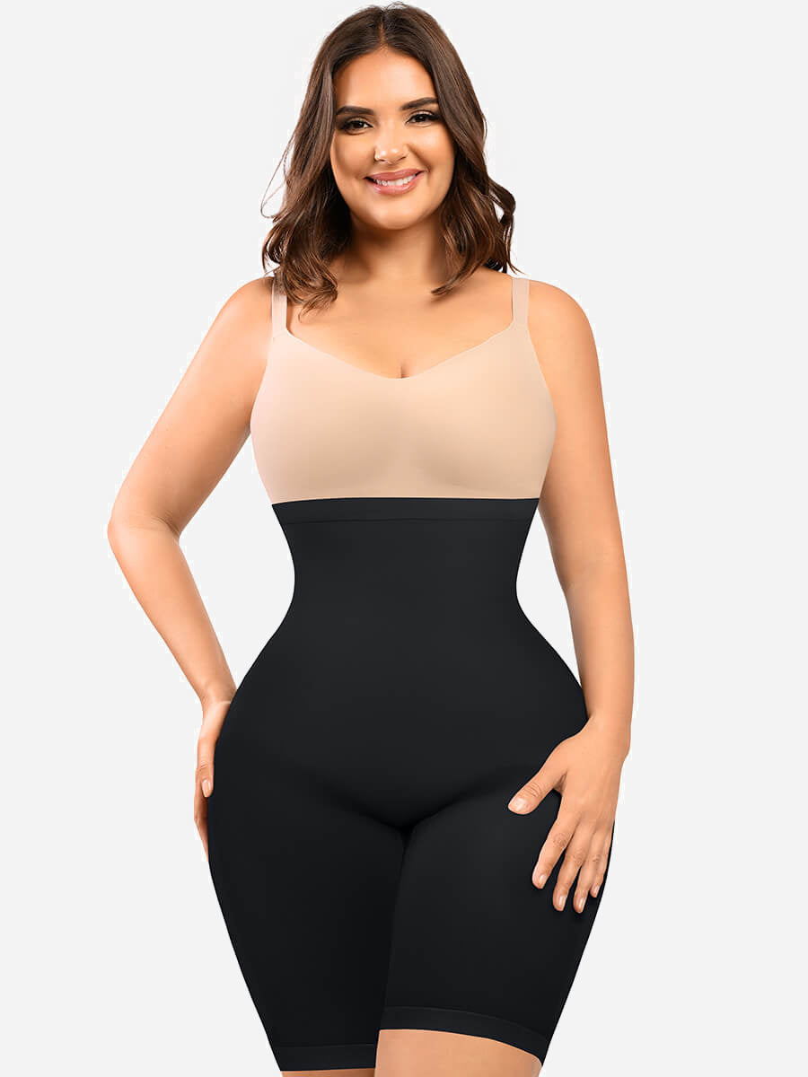 Feelingirl Seamless Open-Bust Women Tummy Control Bodysuit