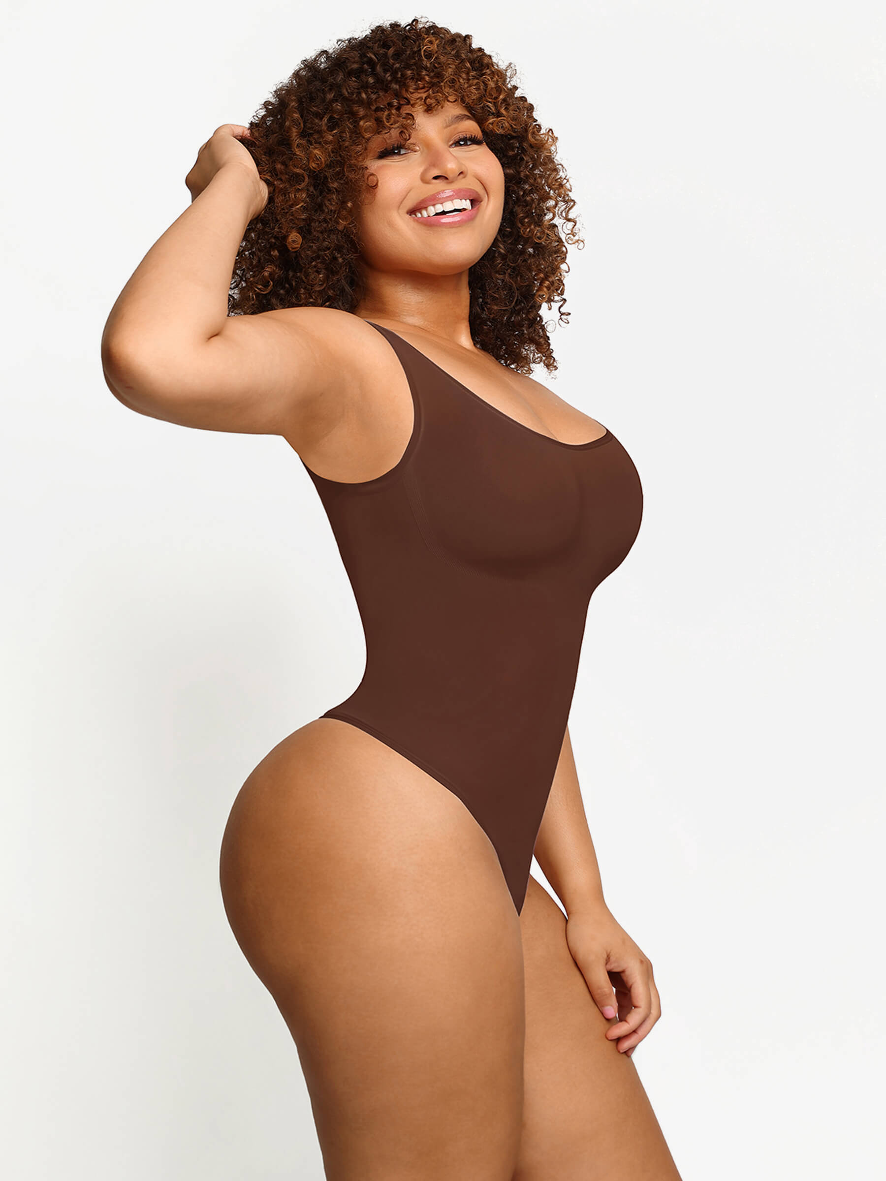 Seamless Outerwear Belly Control Thong Bodysuit
