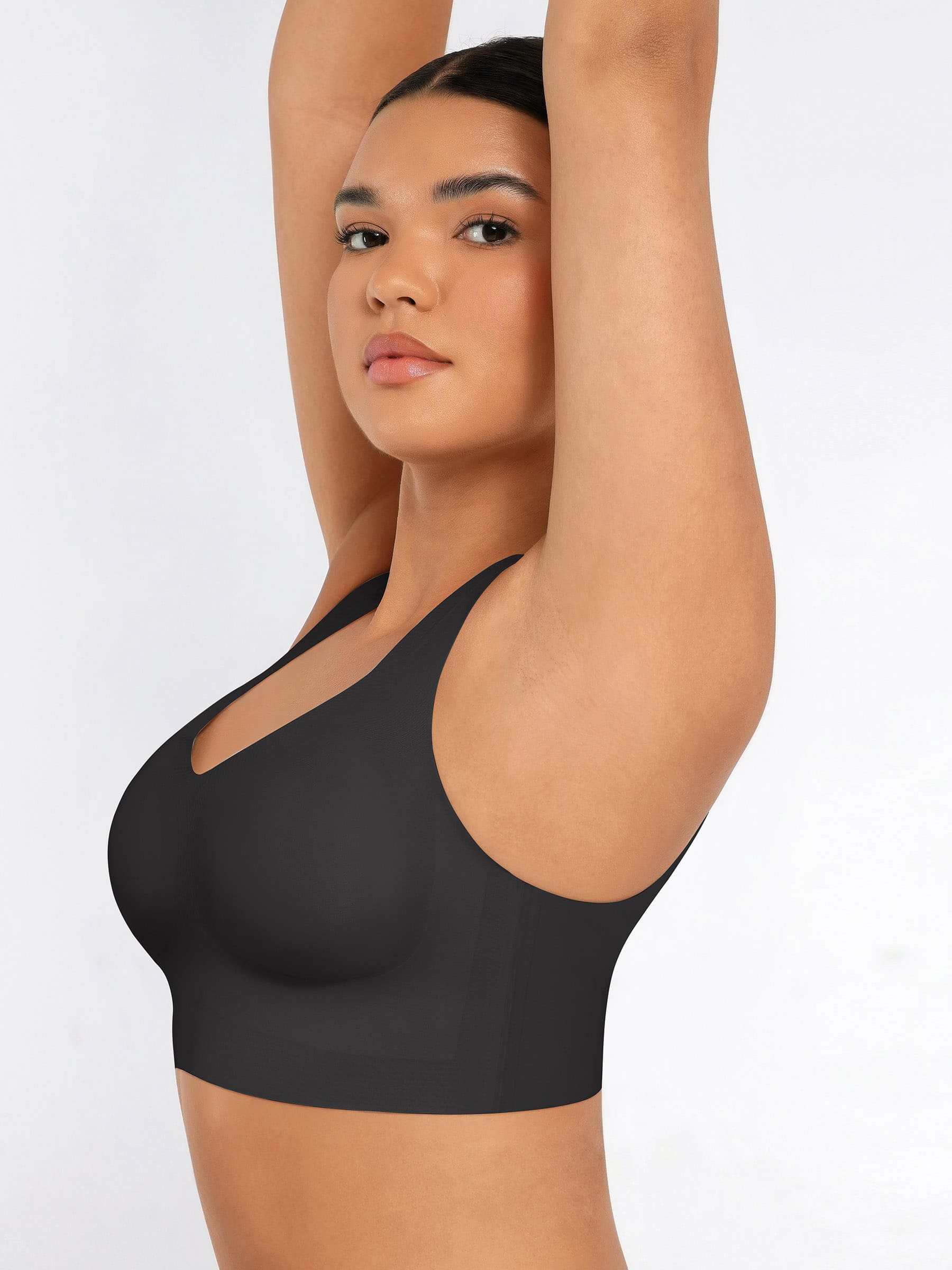 Feelingirl Seamless V Neck Comfort Fit Everyday Bra