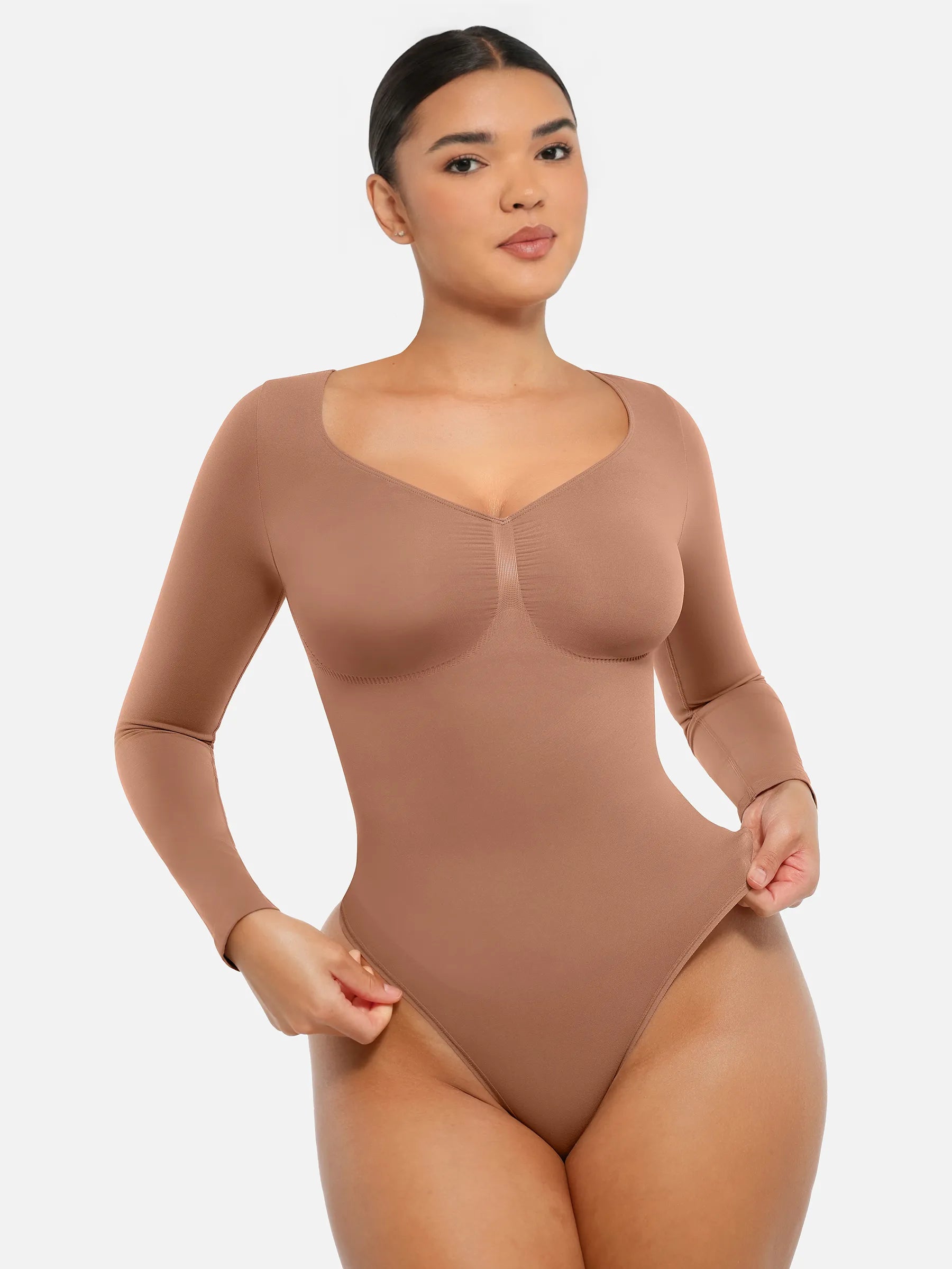 Body string gainant sans coutures à manches longues Feelingirl