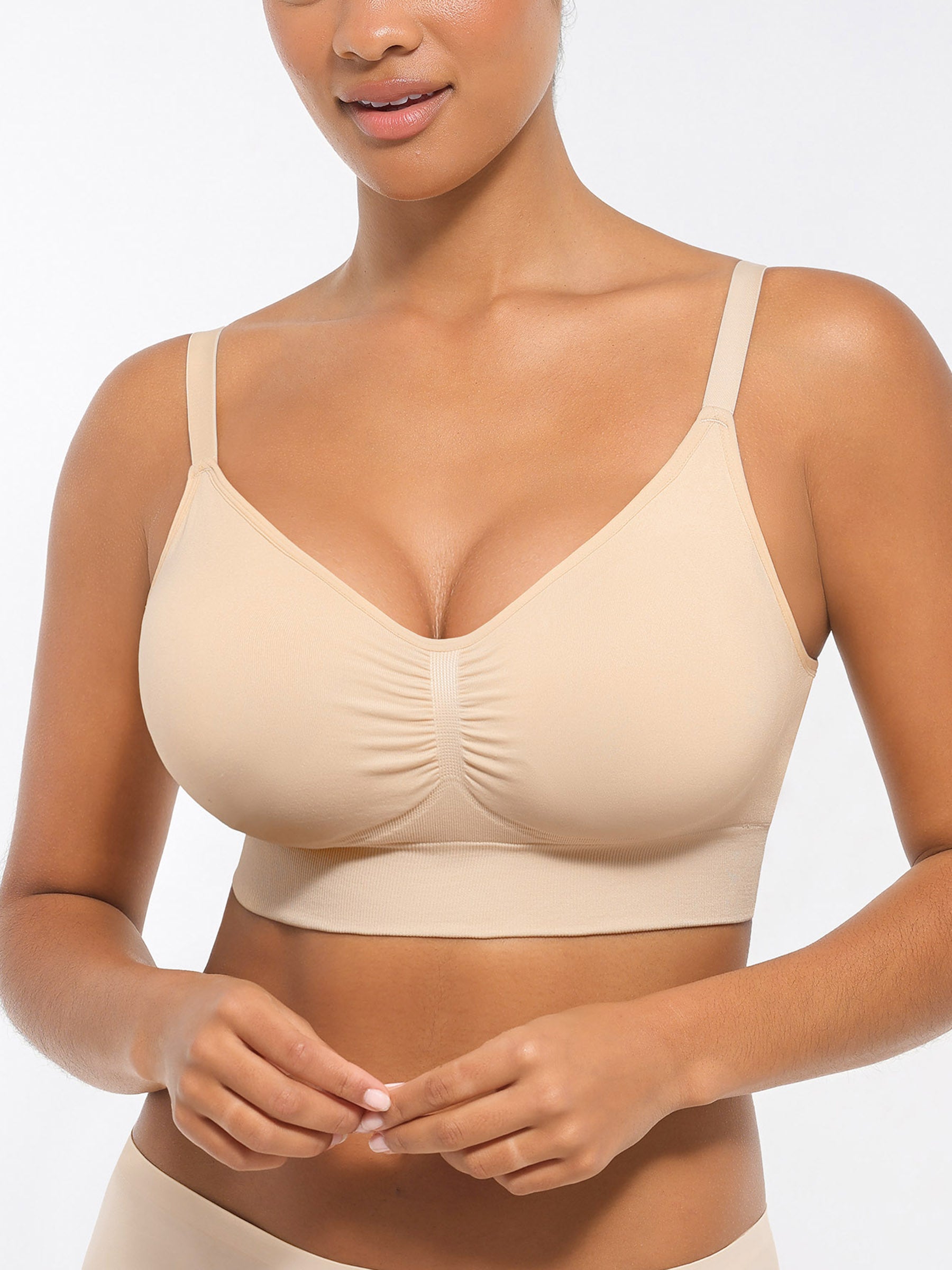 Feelingirl Seamless Everyday Bra with Built-In Soft Padding