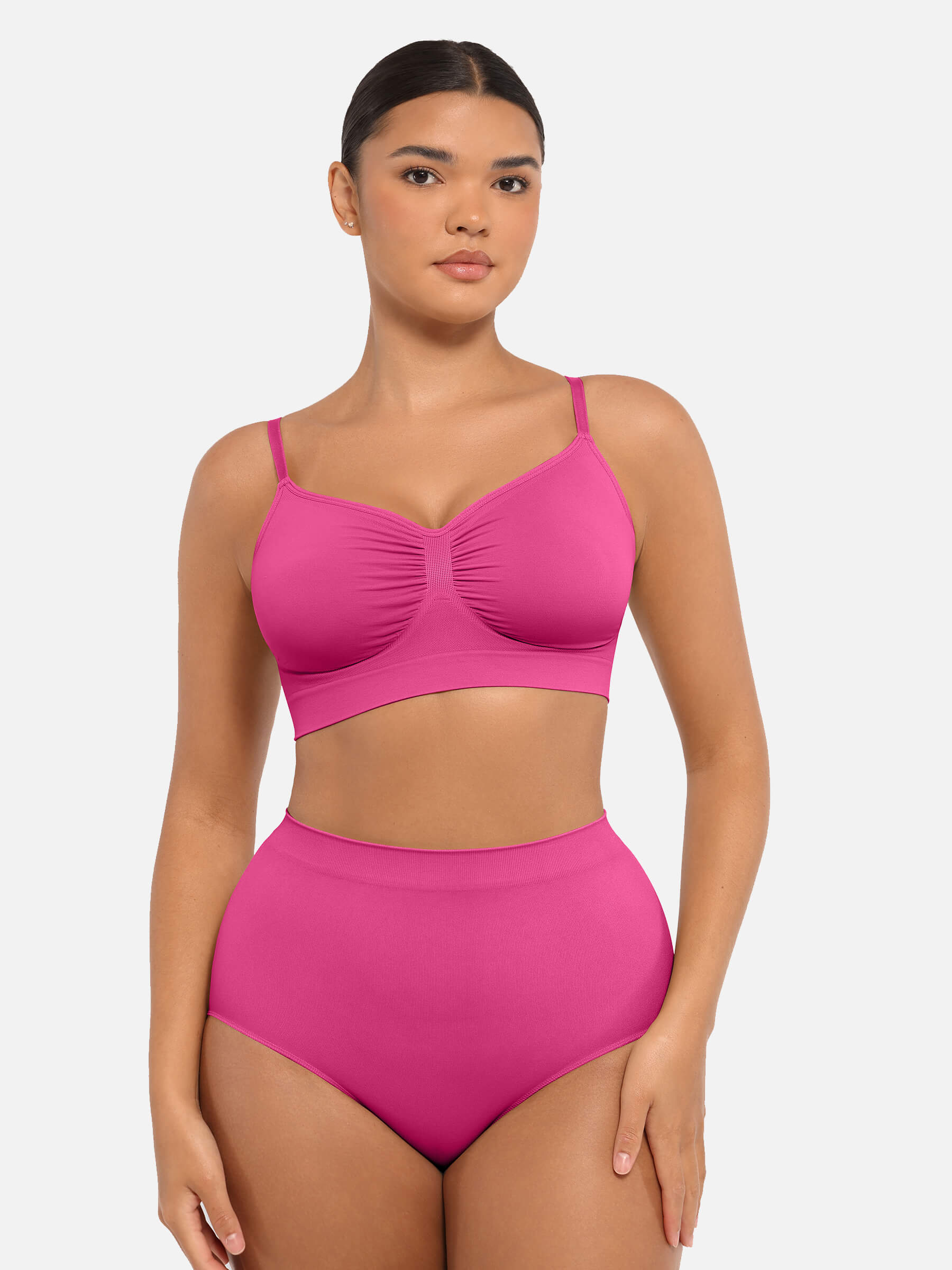 Feelingirl Wireless Bra & Seamless Tummy Control Brief Set