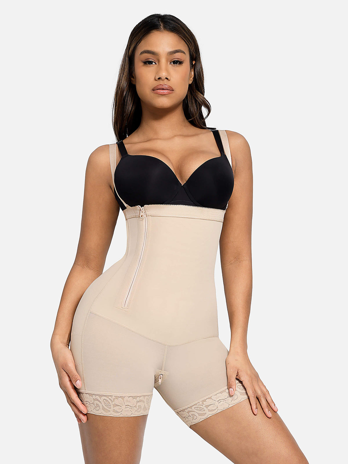 Feelingirl Side Zipper Bodysuit Shaper With Butt Lifter