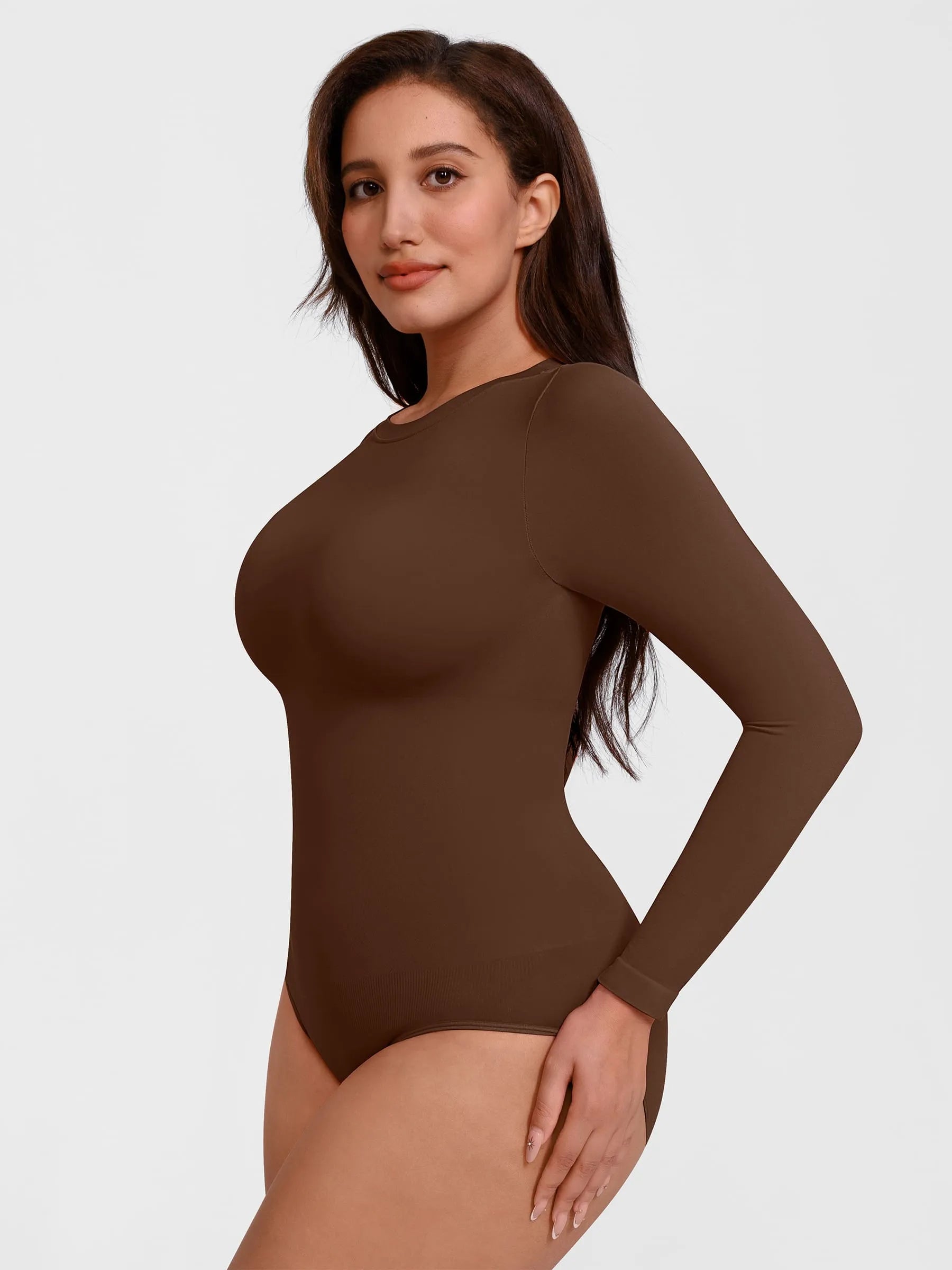 Feelingirl Seamless Ultra-Soft Crew Neck Bodysuit