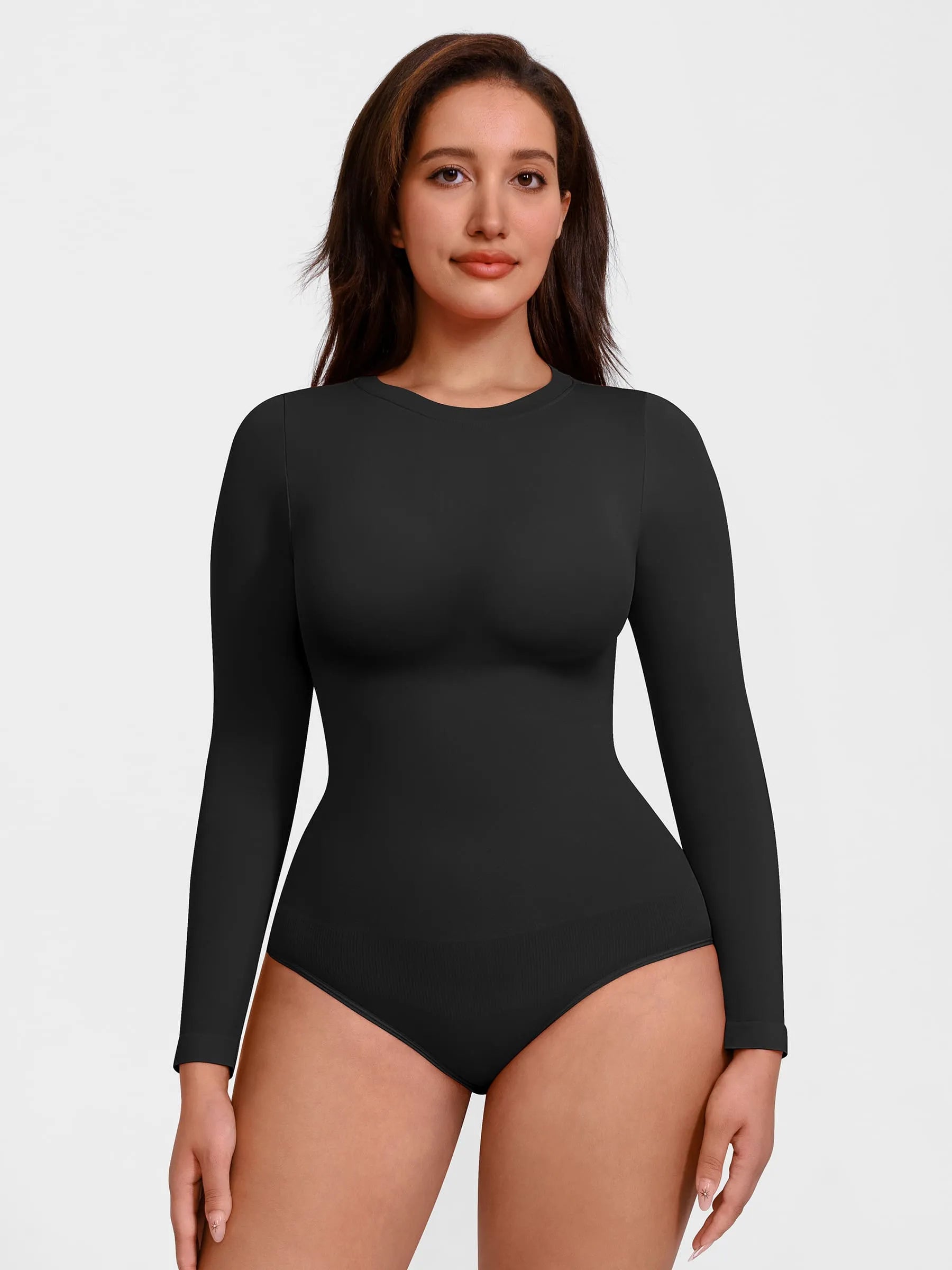 Feelingirl Seamless Ultra-Soft Crew Neck Bodysuit