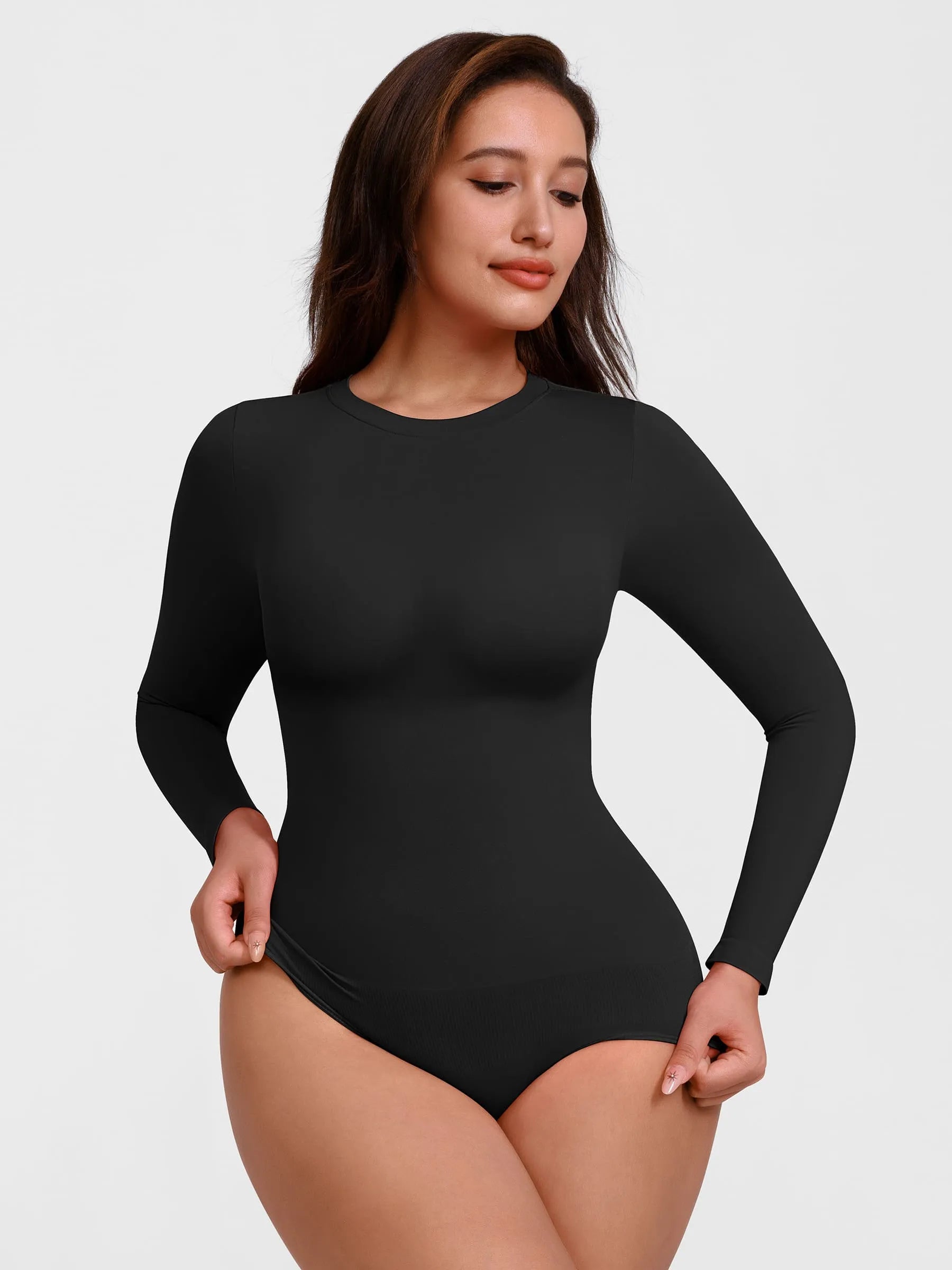 Feelingirl Seamless Ultra-Soft Crew Neck Bodysuit