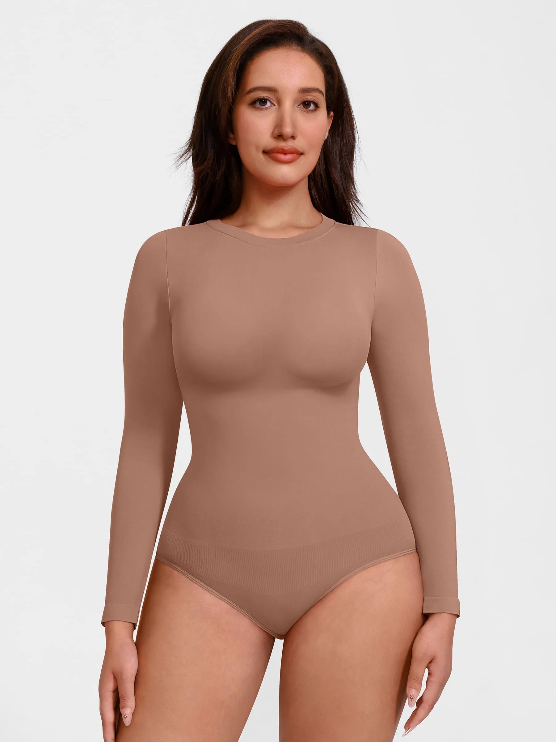 Feelingirl Seamless Ultra-Soft Crew Neck Bodysuit