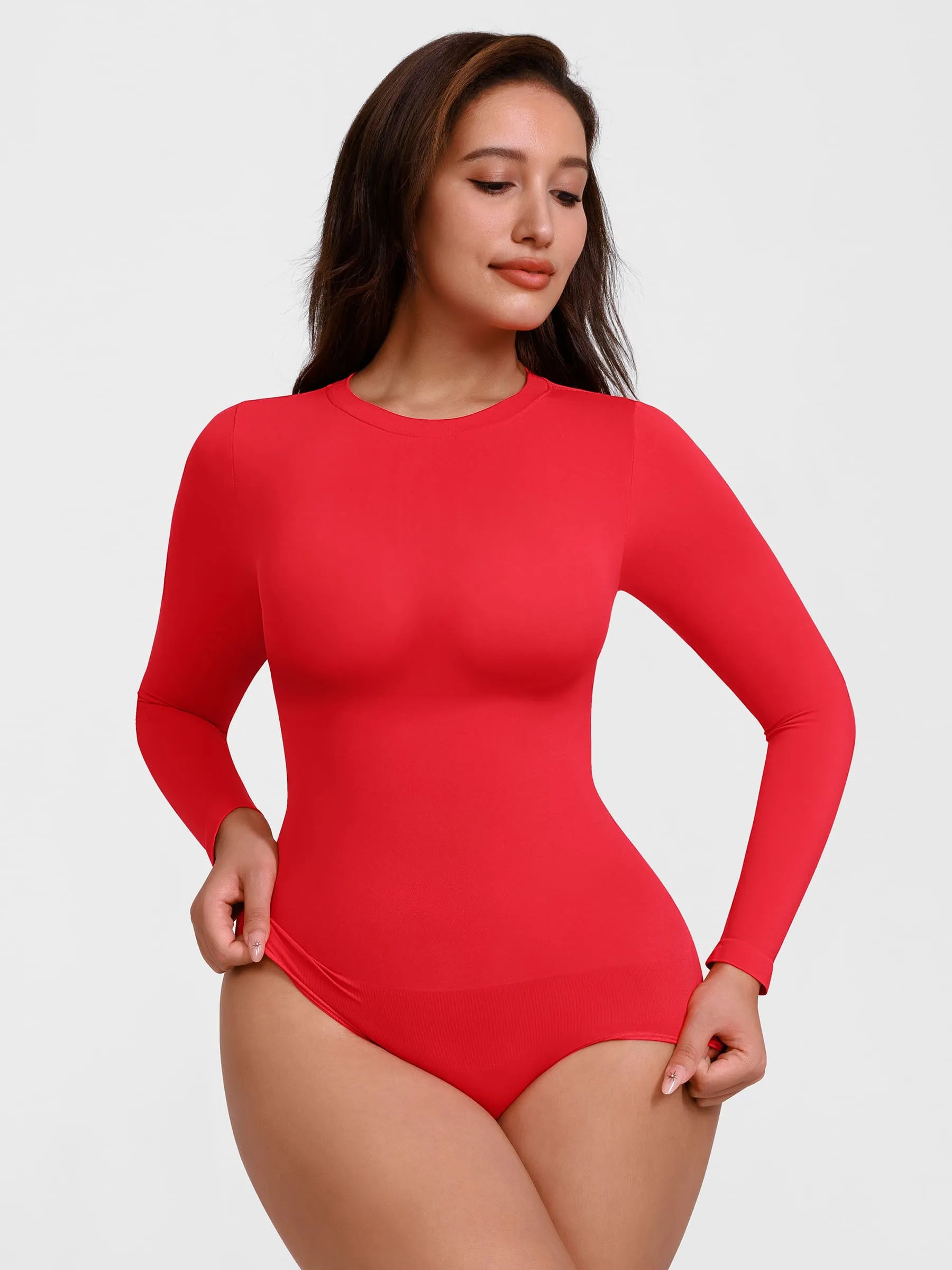 Feelingirl Seamless Ultra-Soft Crew Neck Bodysuit